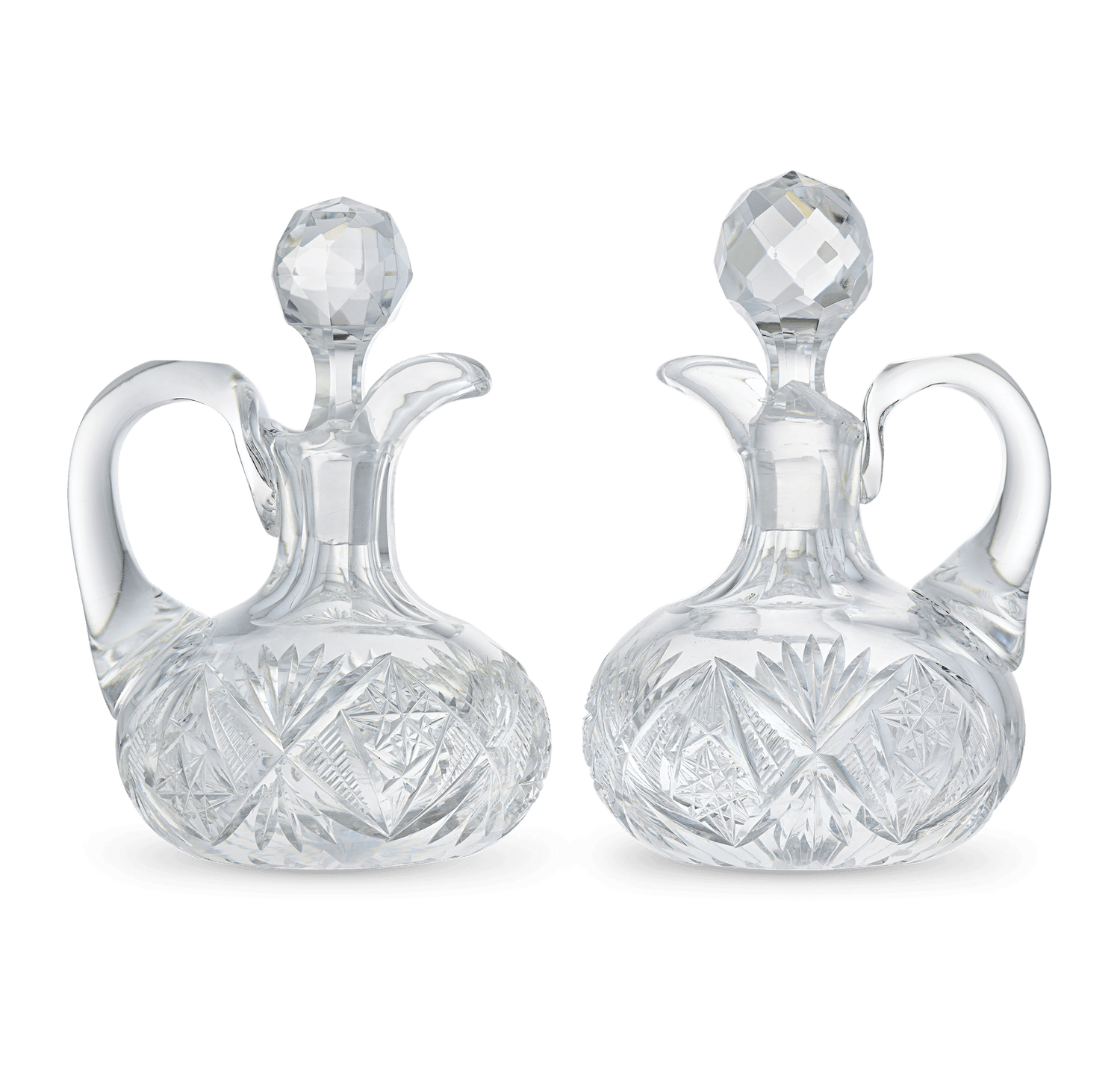 Pair of Middlesex Cut Glass Cruet Bottles