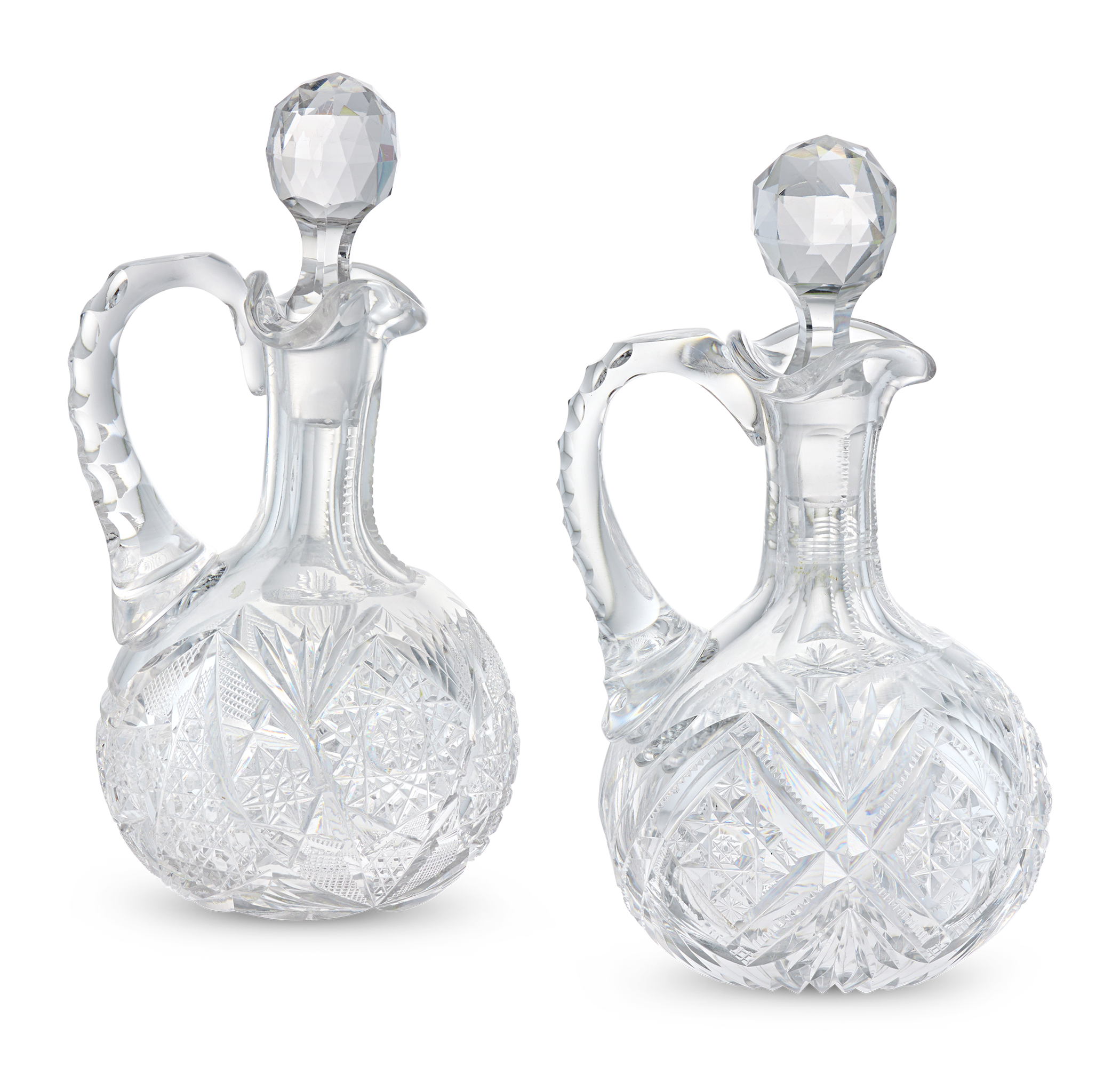 Cut Glass Cruet Pair in the Middlesex Pattern