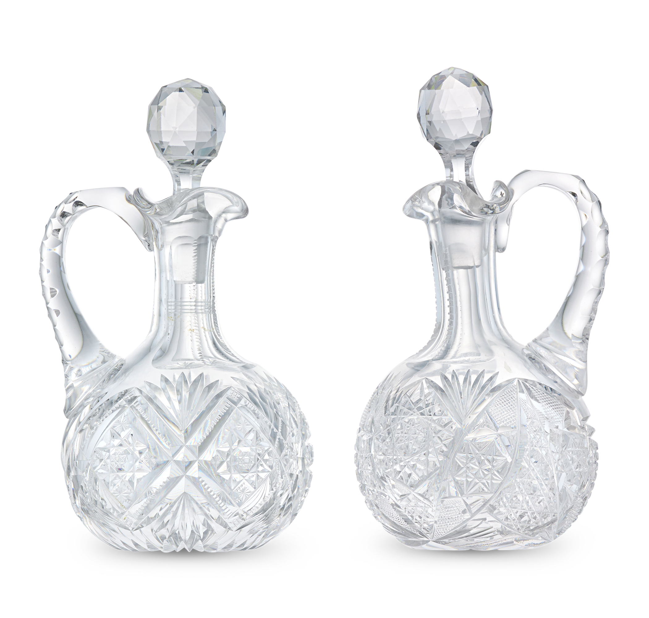 Cut Glass Cruet Pair in the Middlesex Pattern