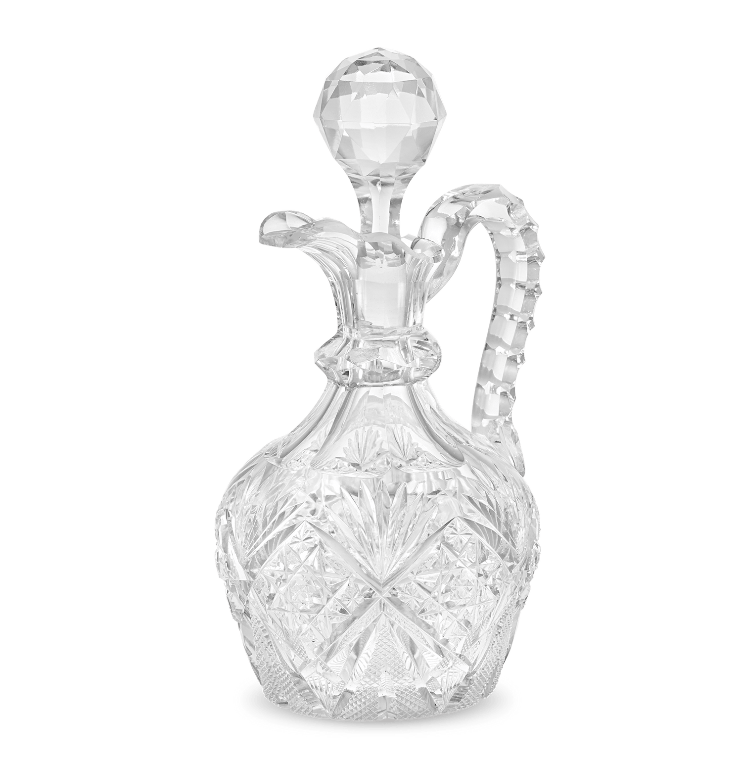 American Brilliant Period Cut Glass Cruet Bottle