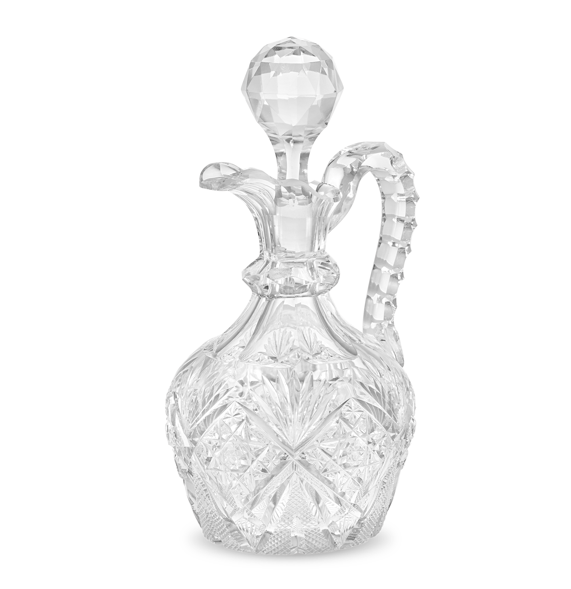 American Brilliant Period Cut Glass Bottle