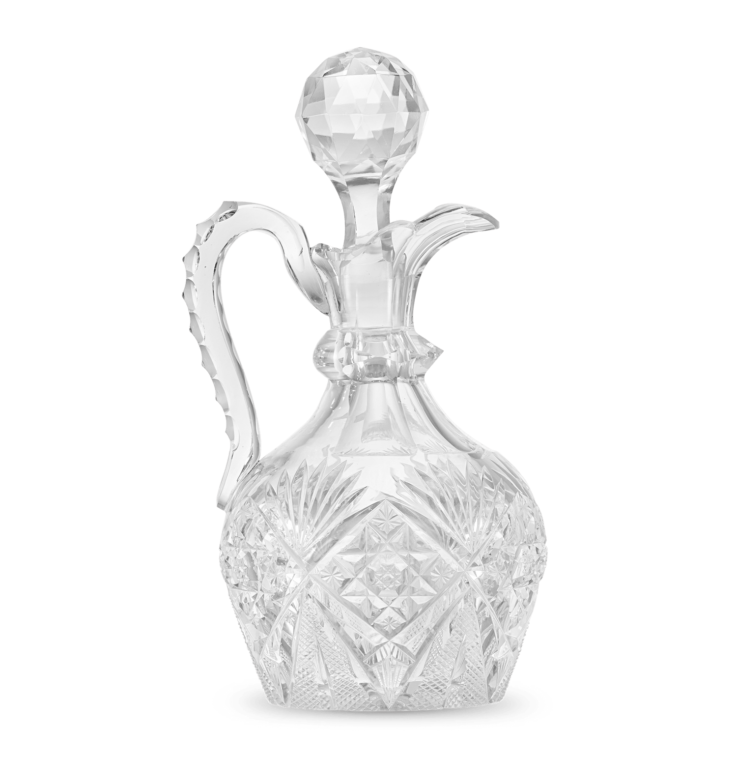 American Brilliant Period Cut Glass Cruet Bottle