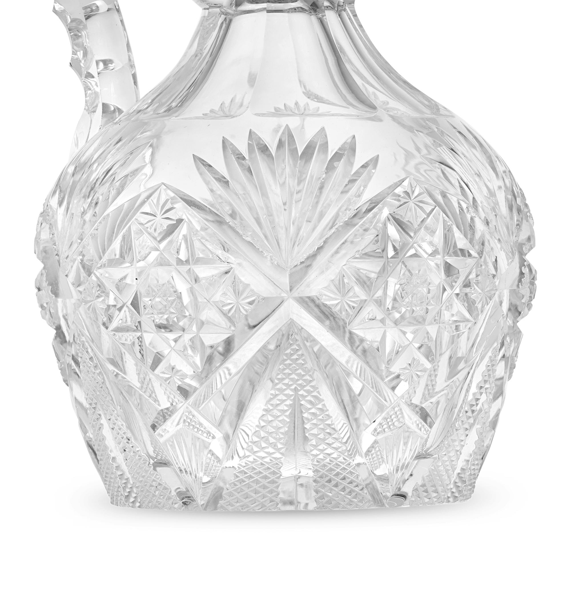 American Brilliant Period Cut Glass Cruet Bottle