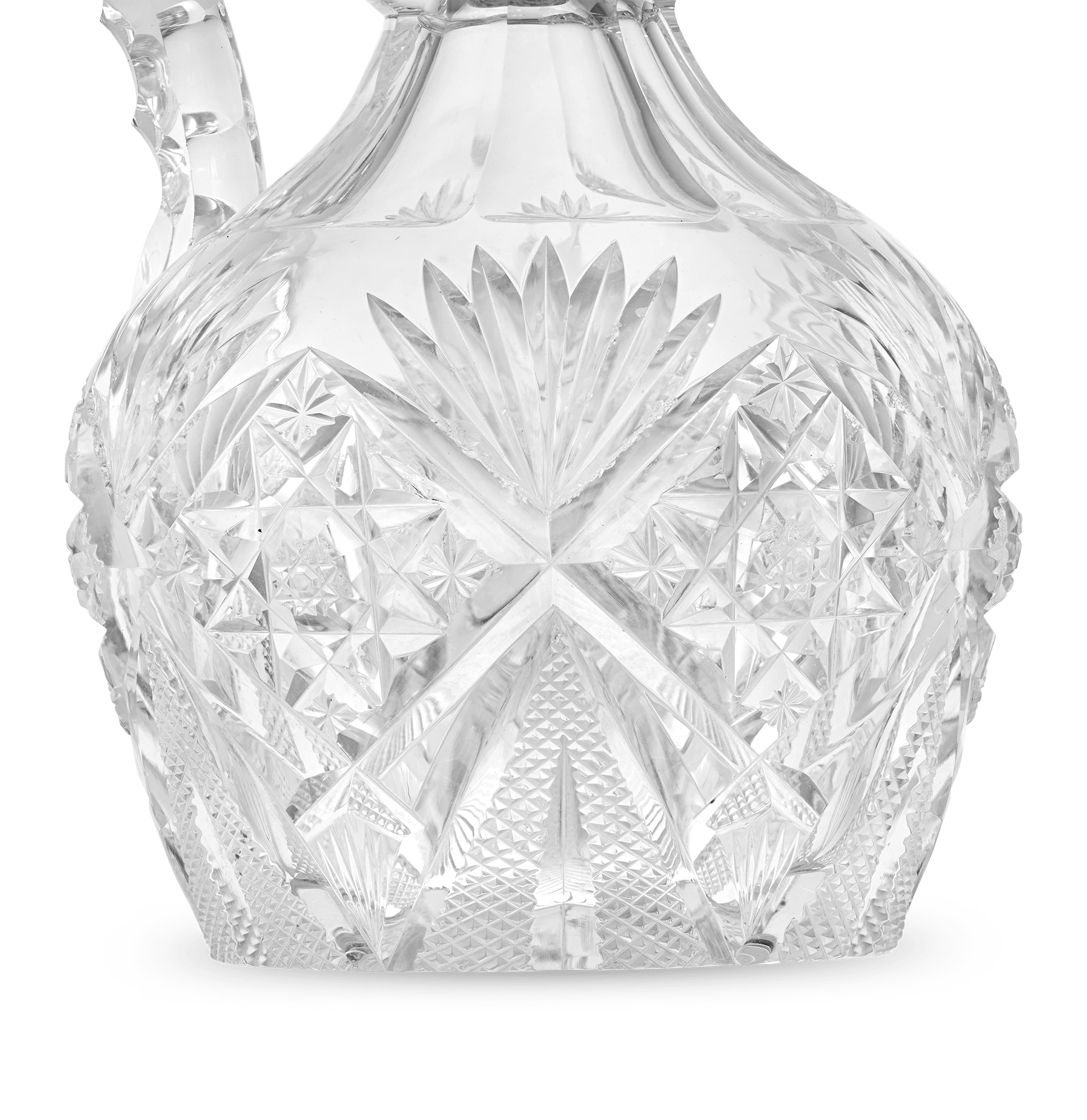 American Brilliant Period Cut Glass Bottle