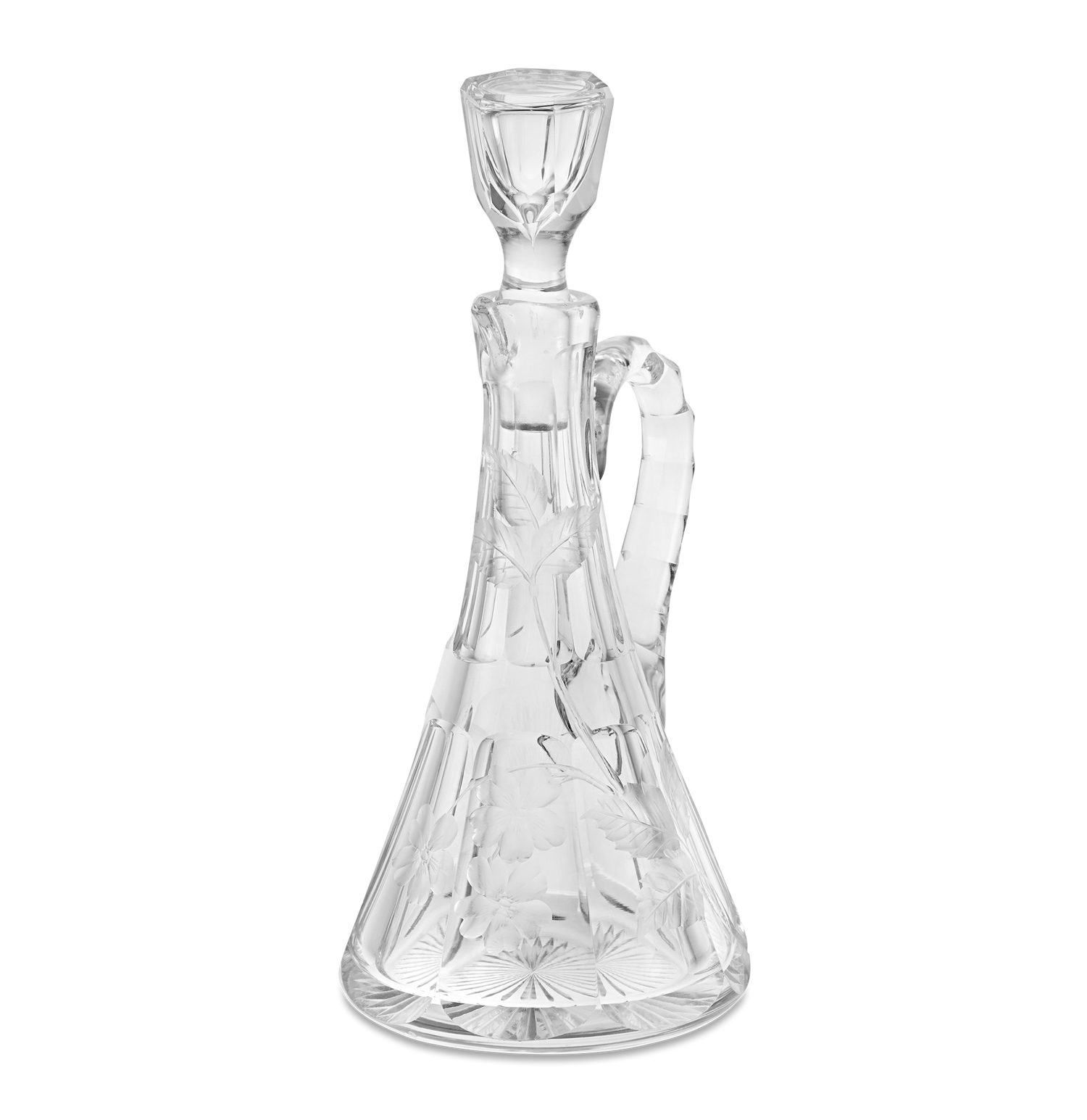 Floral Cut Glass Cruet