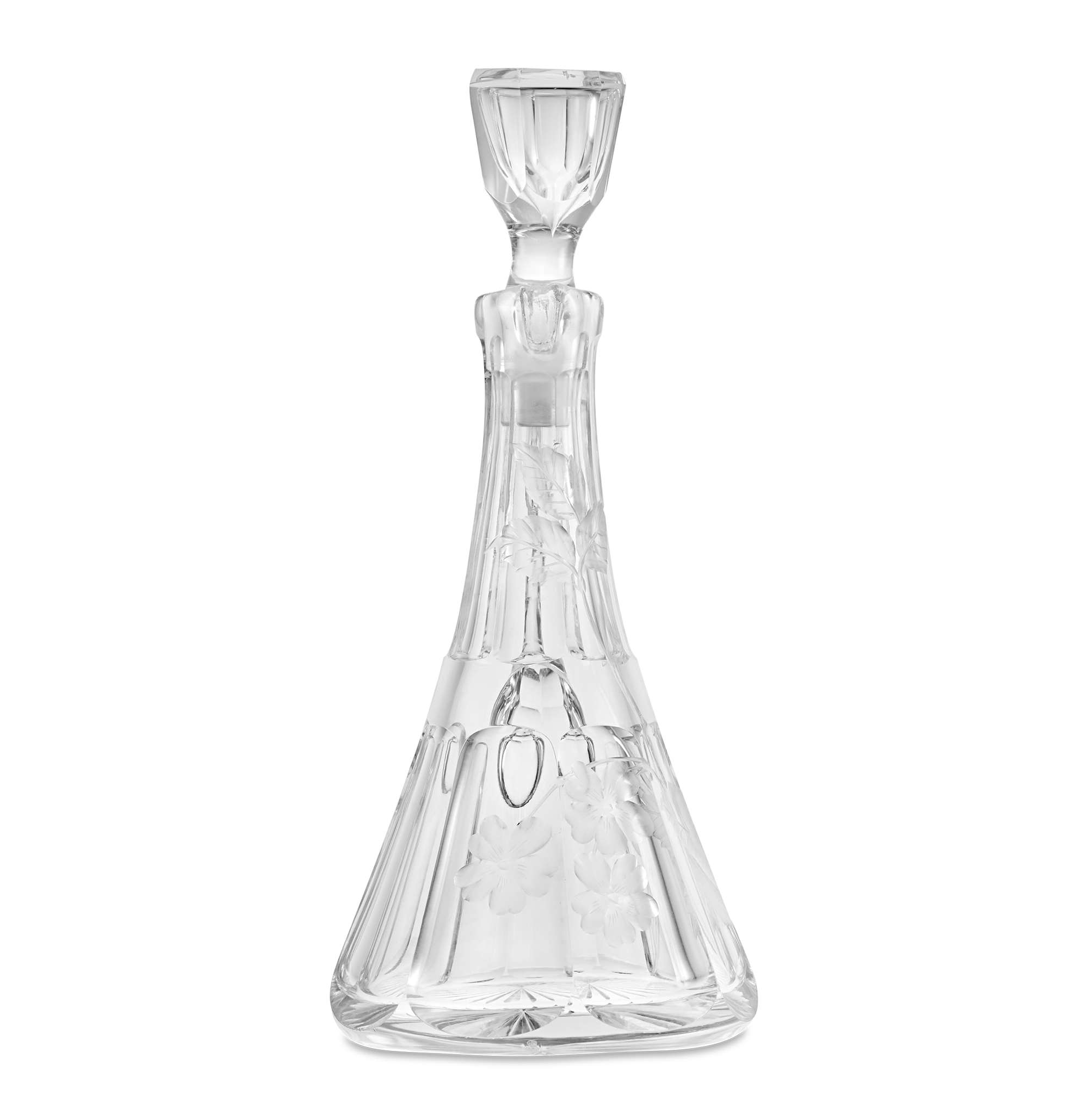 Floral Cut Glass Cruet