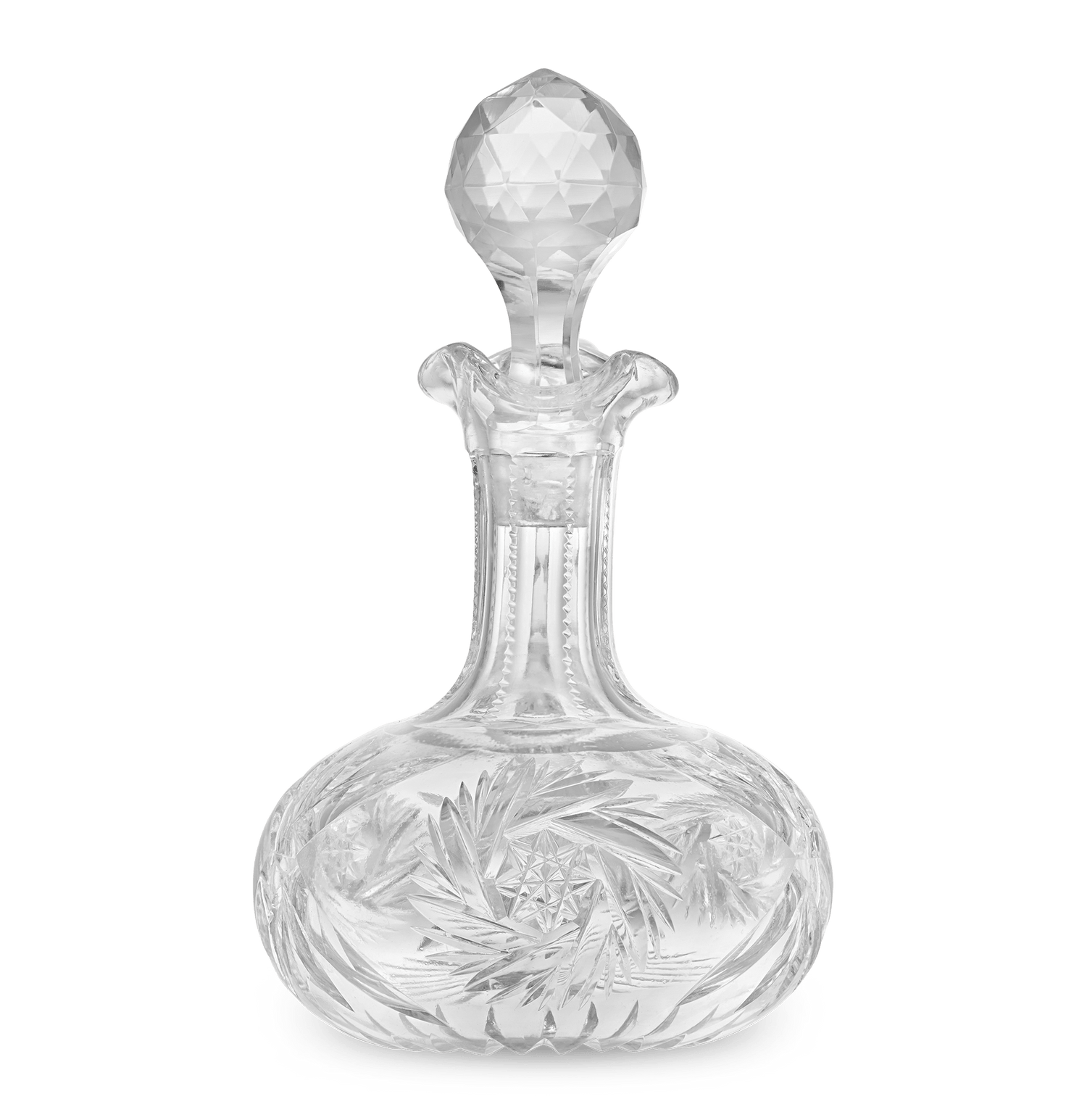 American Brilliant Period Cut Glass Cruet Bottle