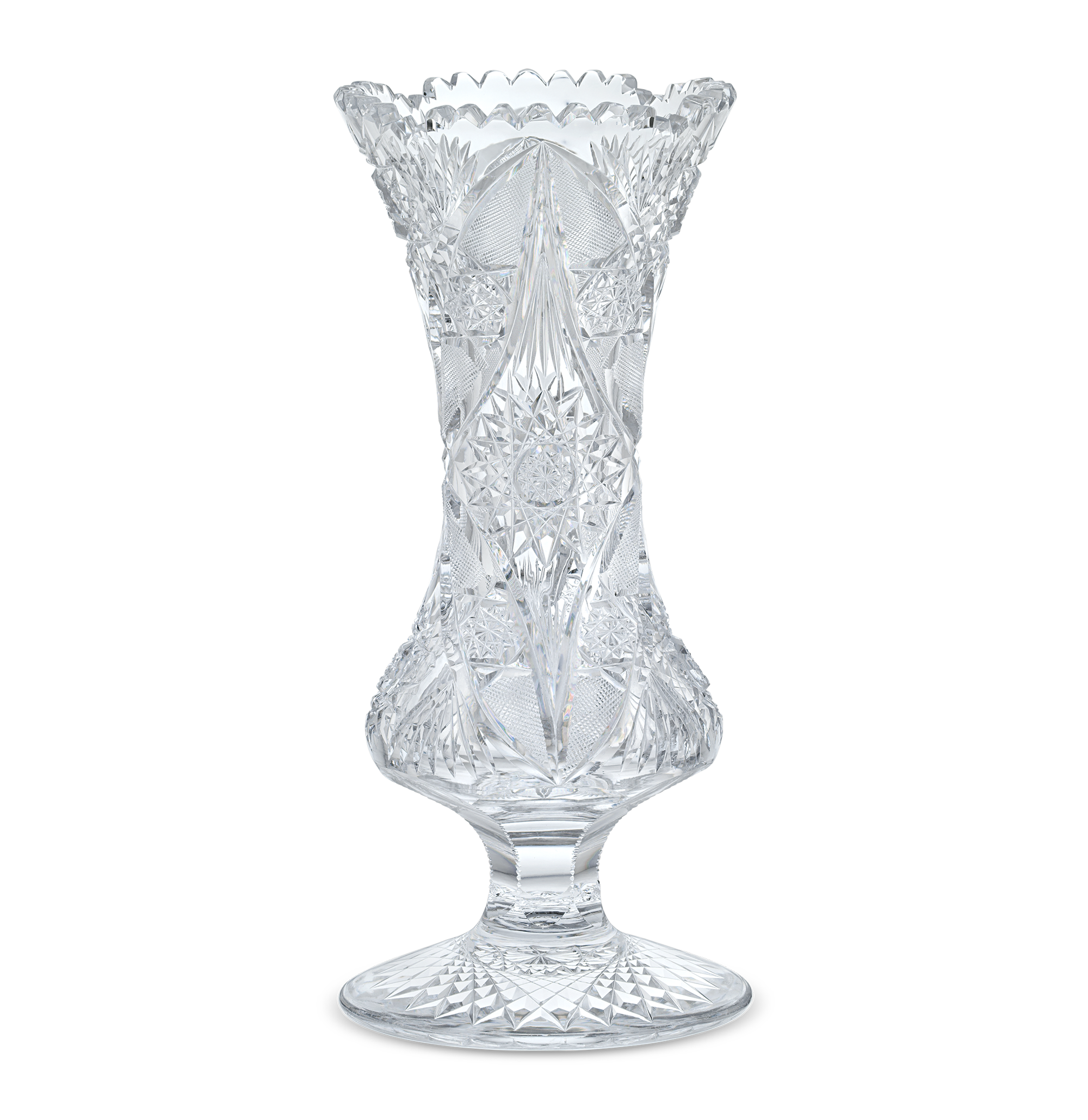 American Brilliant Period Cut Glass Vase