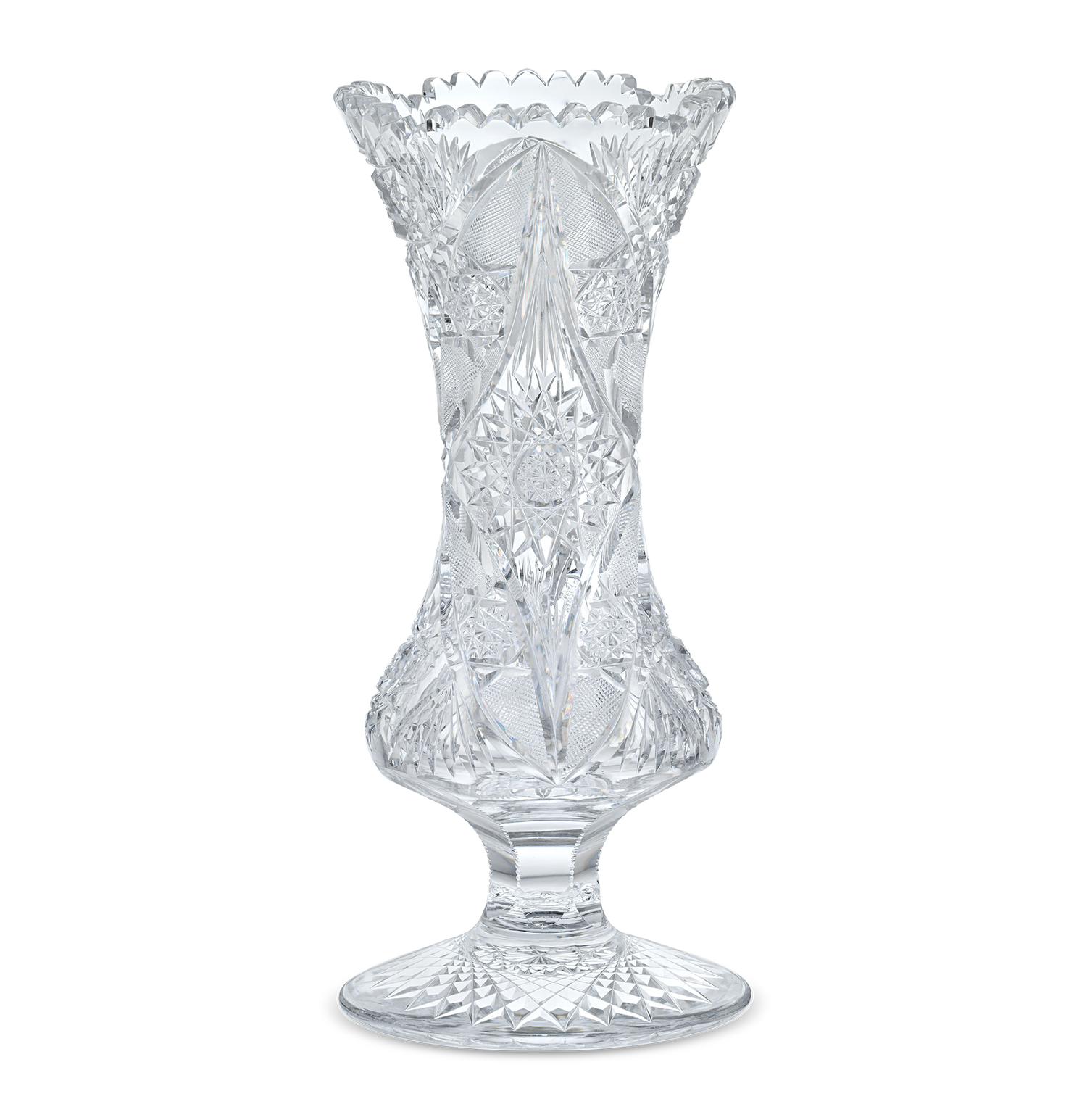 American Brilliant Period Cut Glass Vase