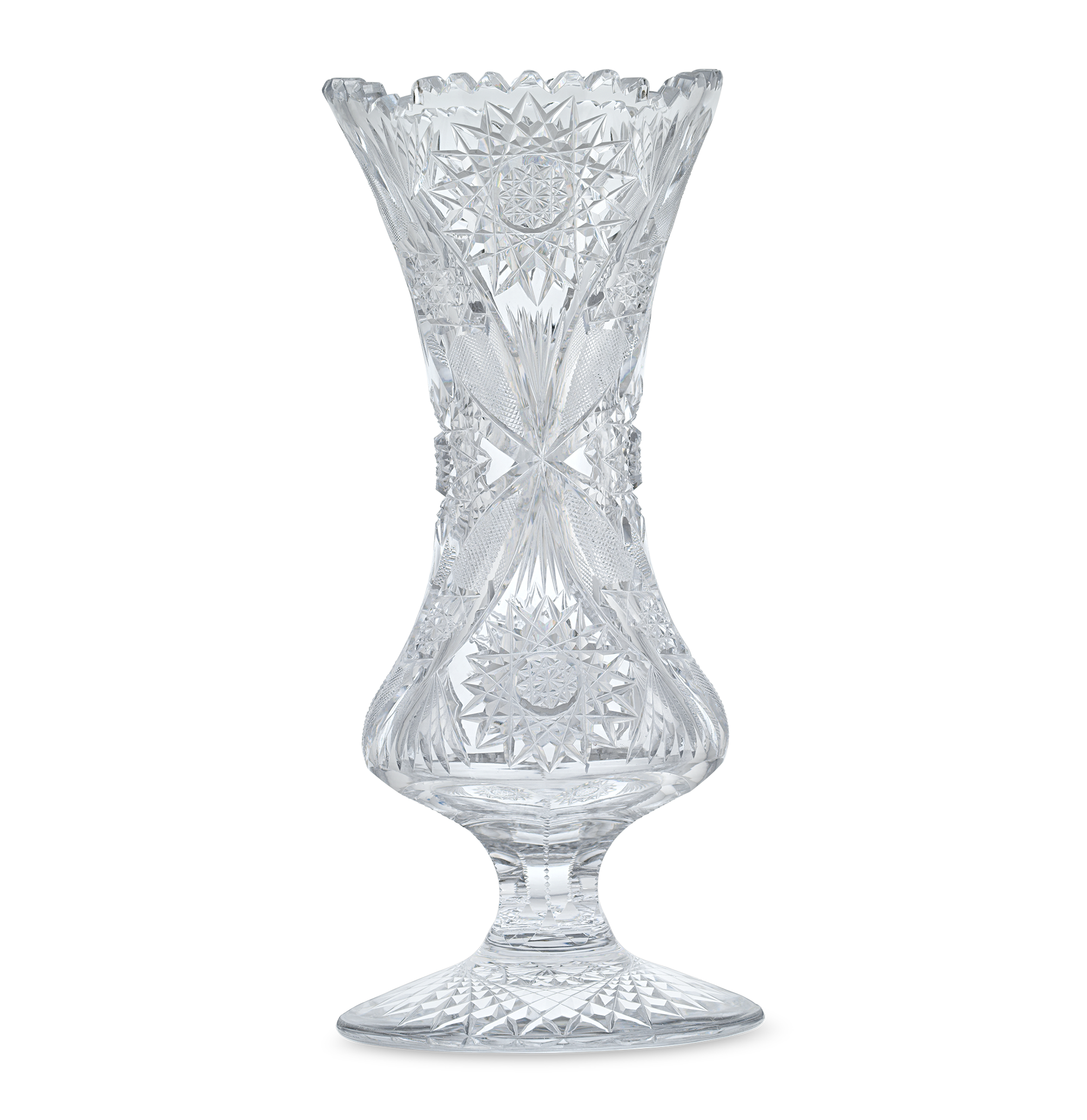 American Brilliant Period Cut Glass Vase