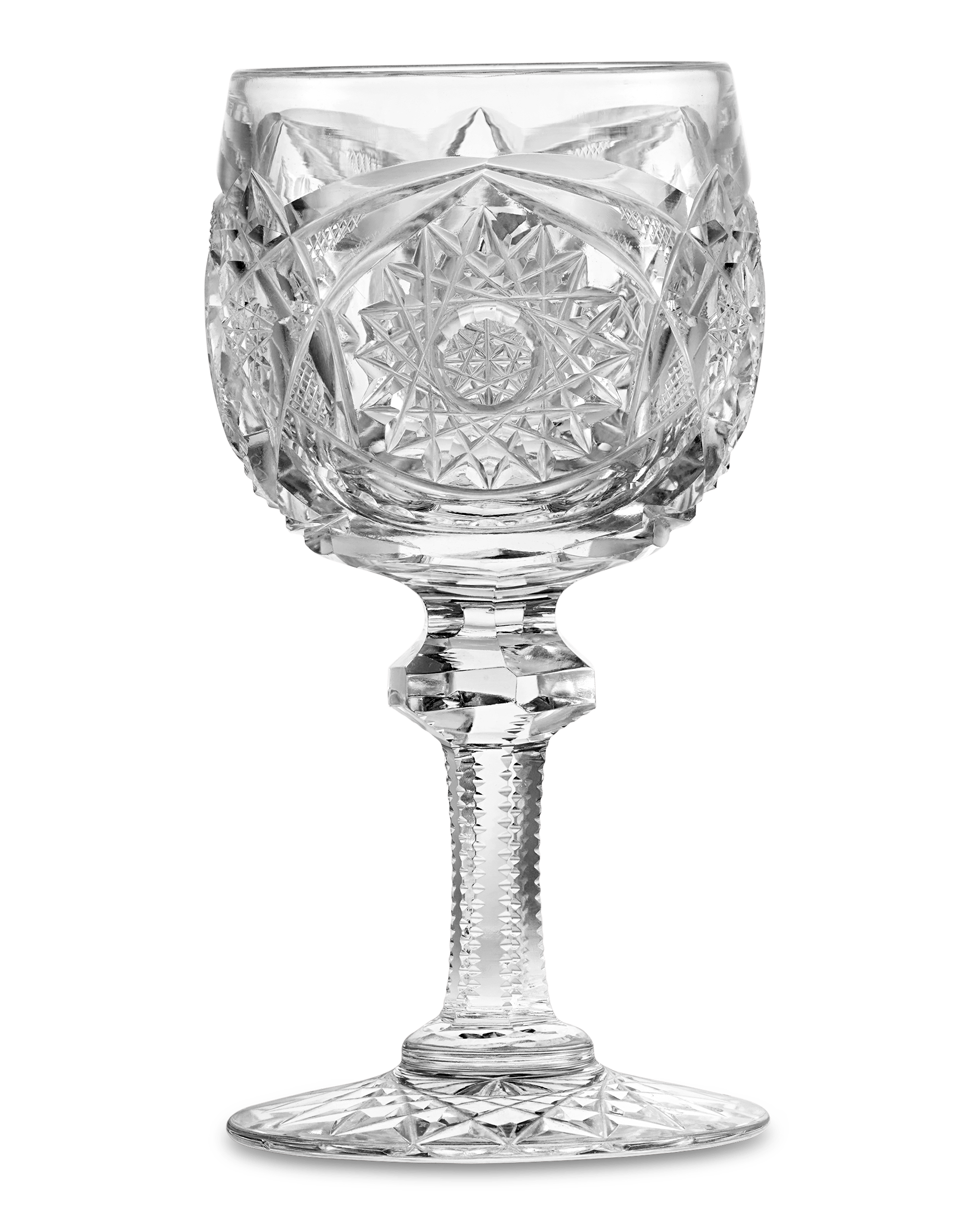 American Brilliant Cut Glass Goblet