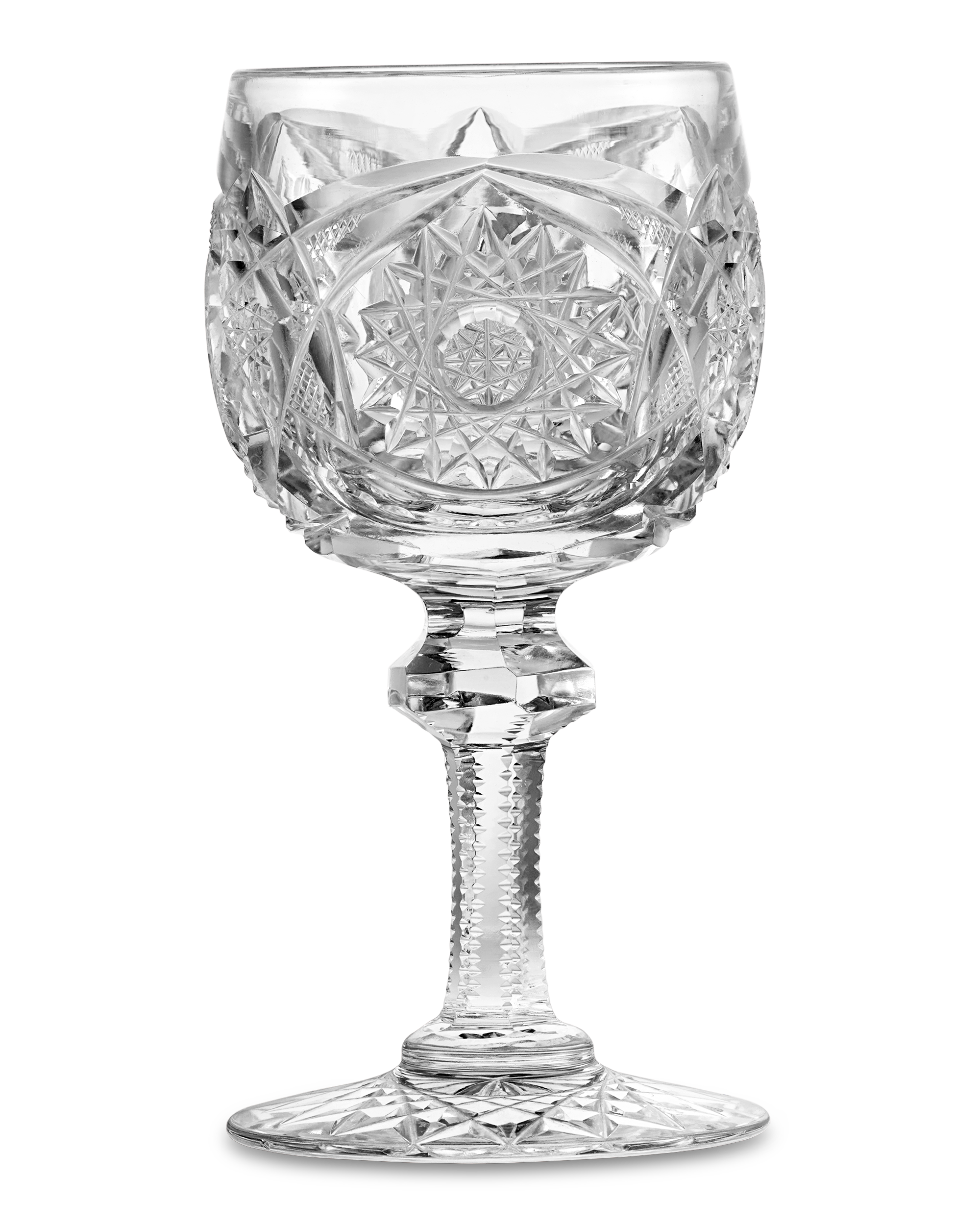 American Brilliant Cut Glass Goblet