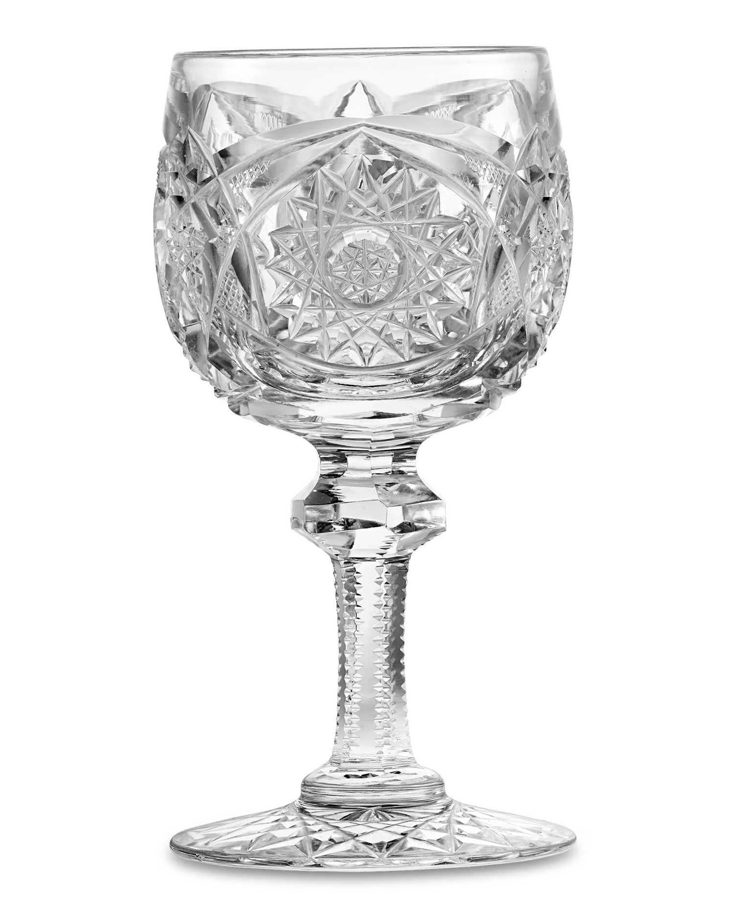 American Brilliant Cut Glass Goblet