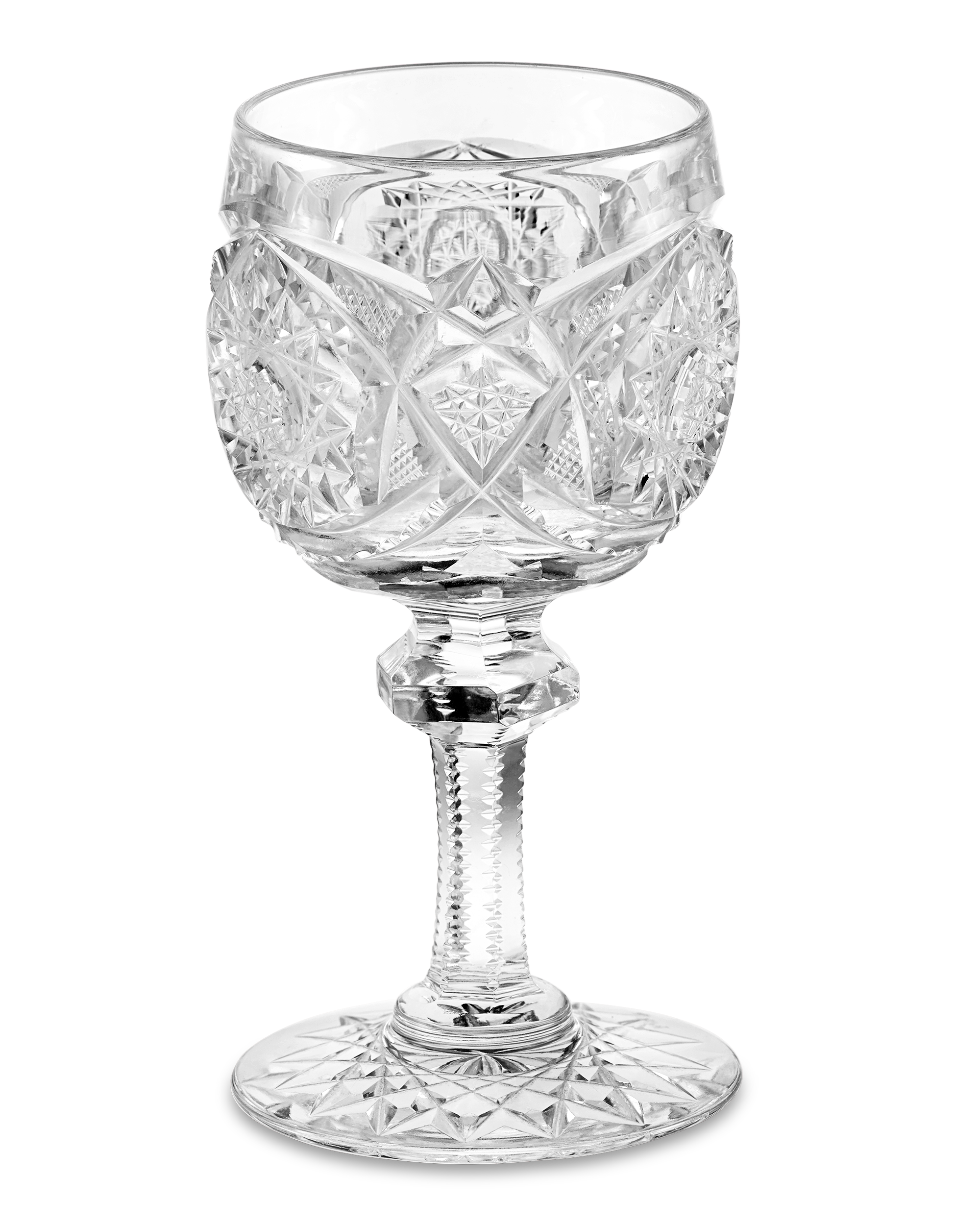 American Brilliant Cut Glass Goblet