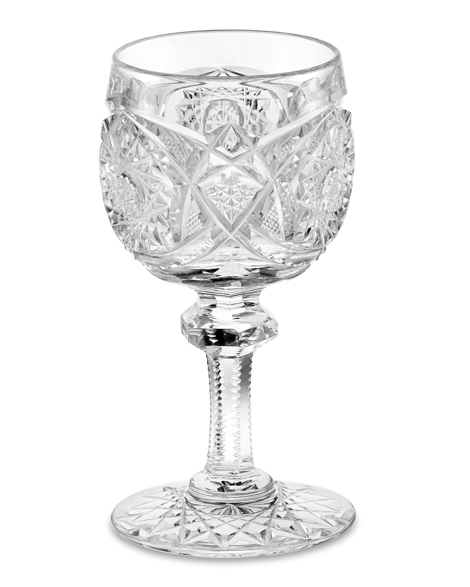 American Brilliant Cut Glass Goblet