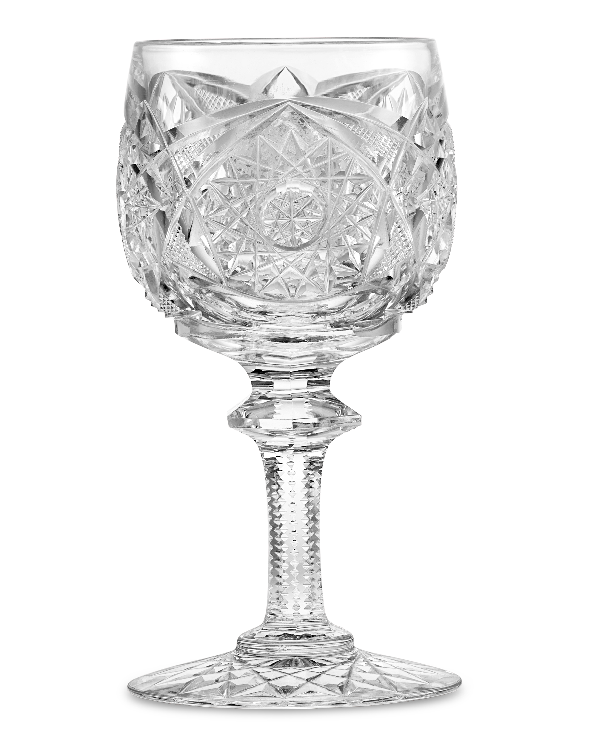 American Brilliant Cut Glass Goblet