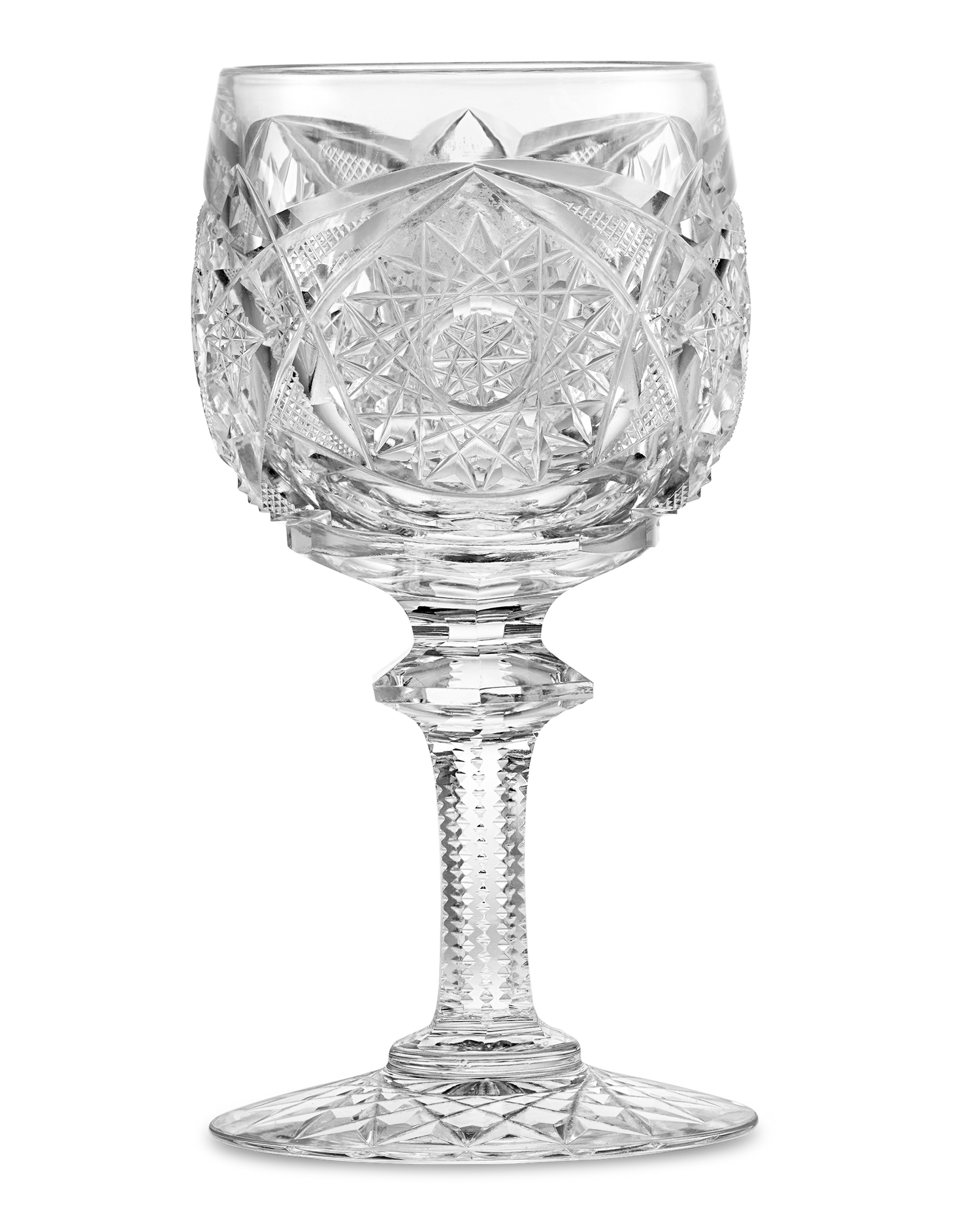 American Brilliant Cut Glass Goblet