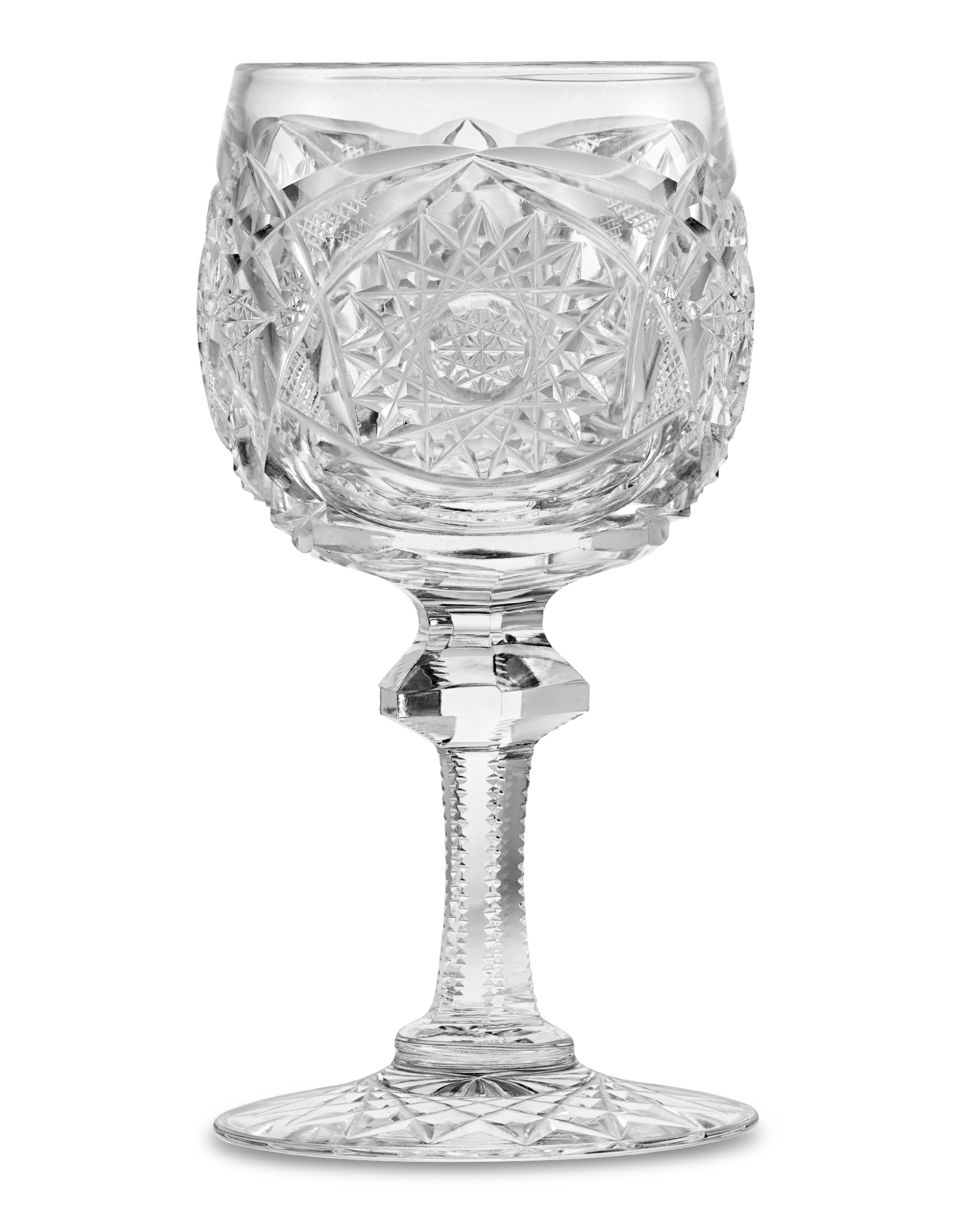 American Brilliant Cut Glass Goblet