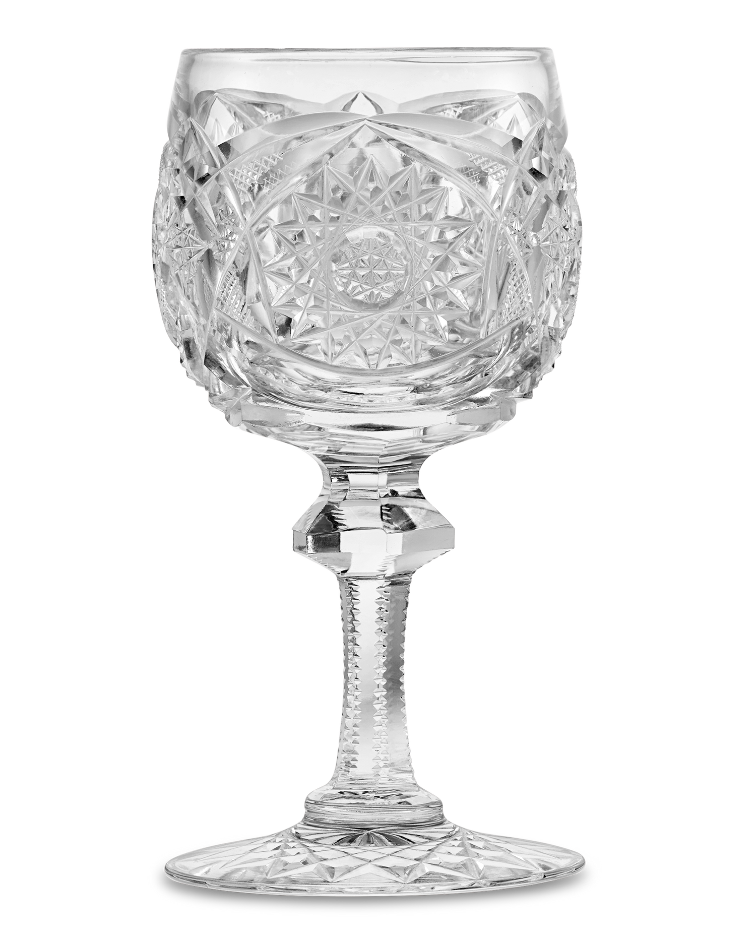 American Brilliant Cut Glass Goblet