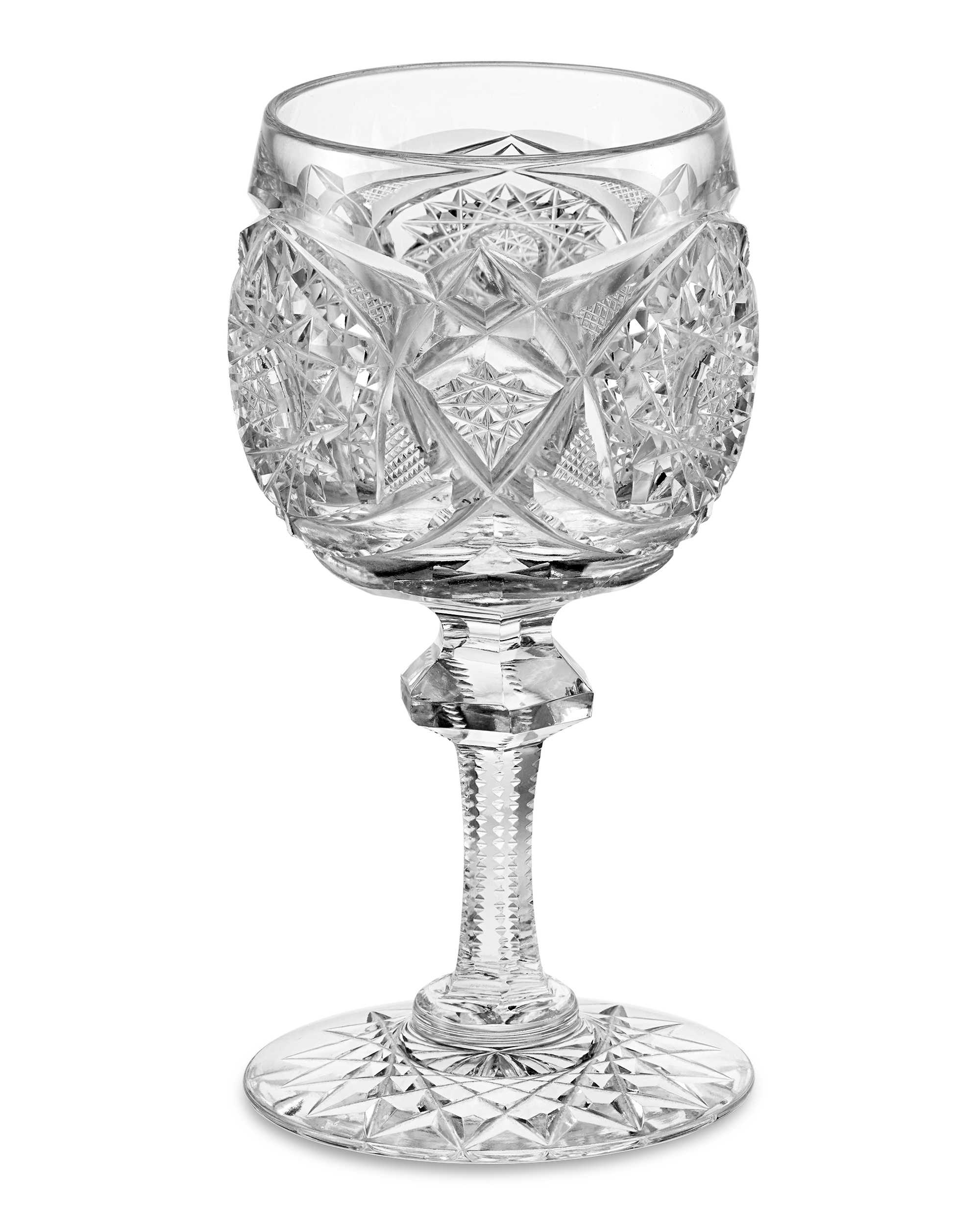 American Brilliant Cut Glass Goblet