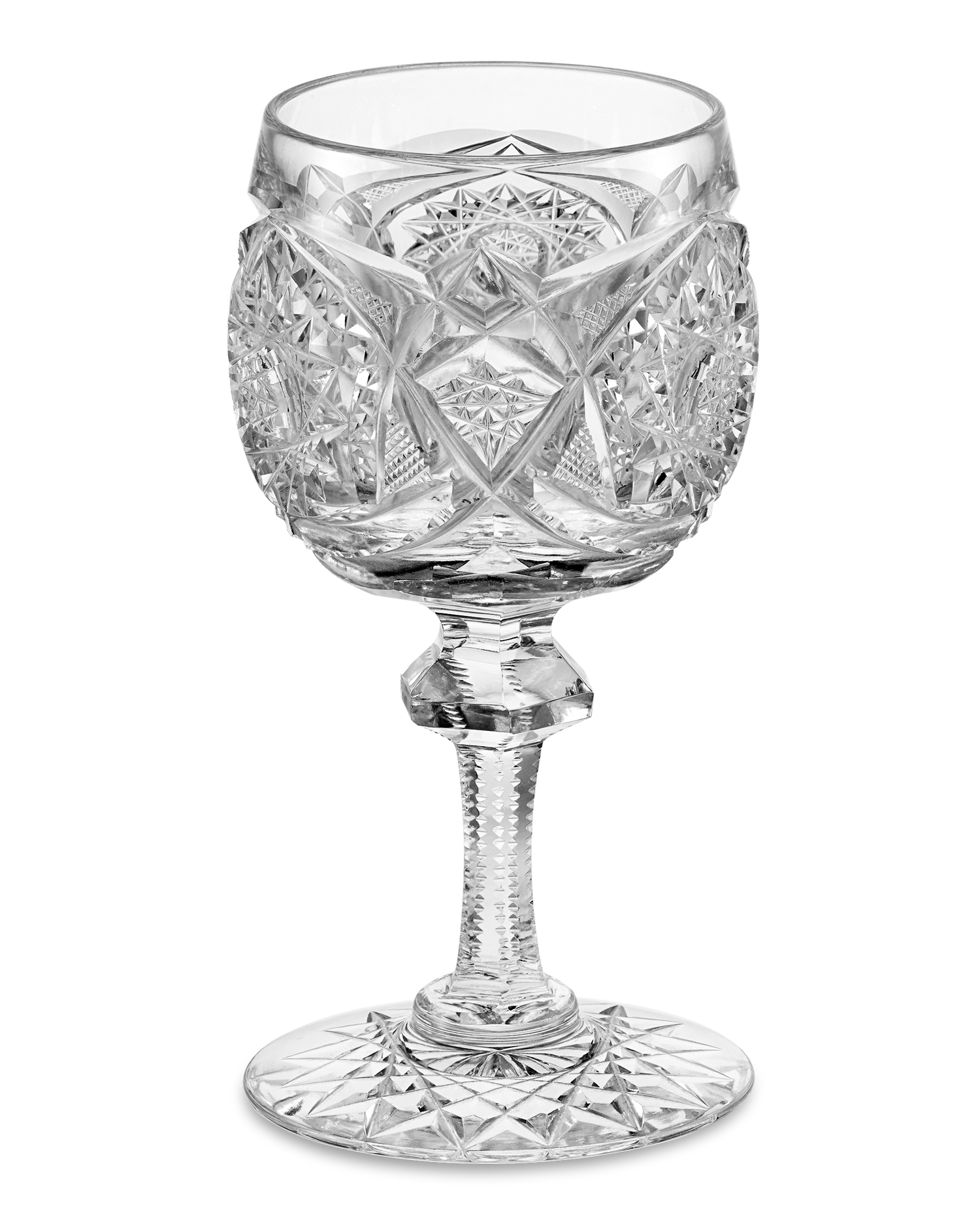 American Brilliant Cut Glass Goblet