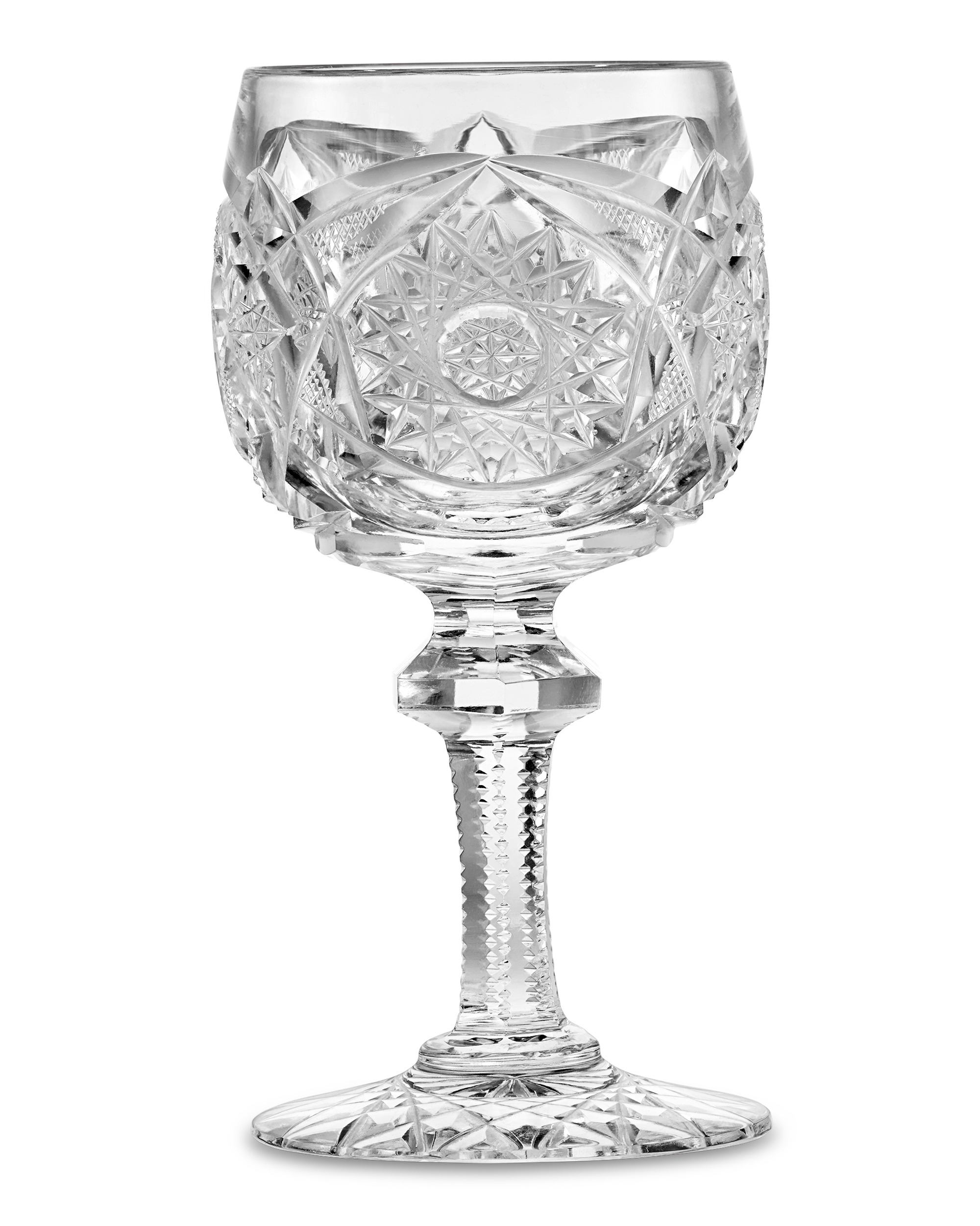 American Brilliant Cut Glass Goblet