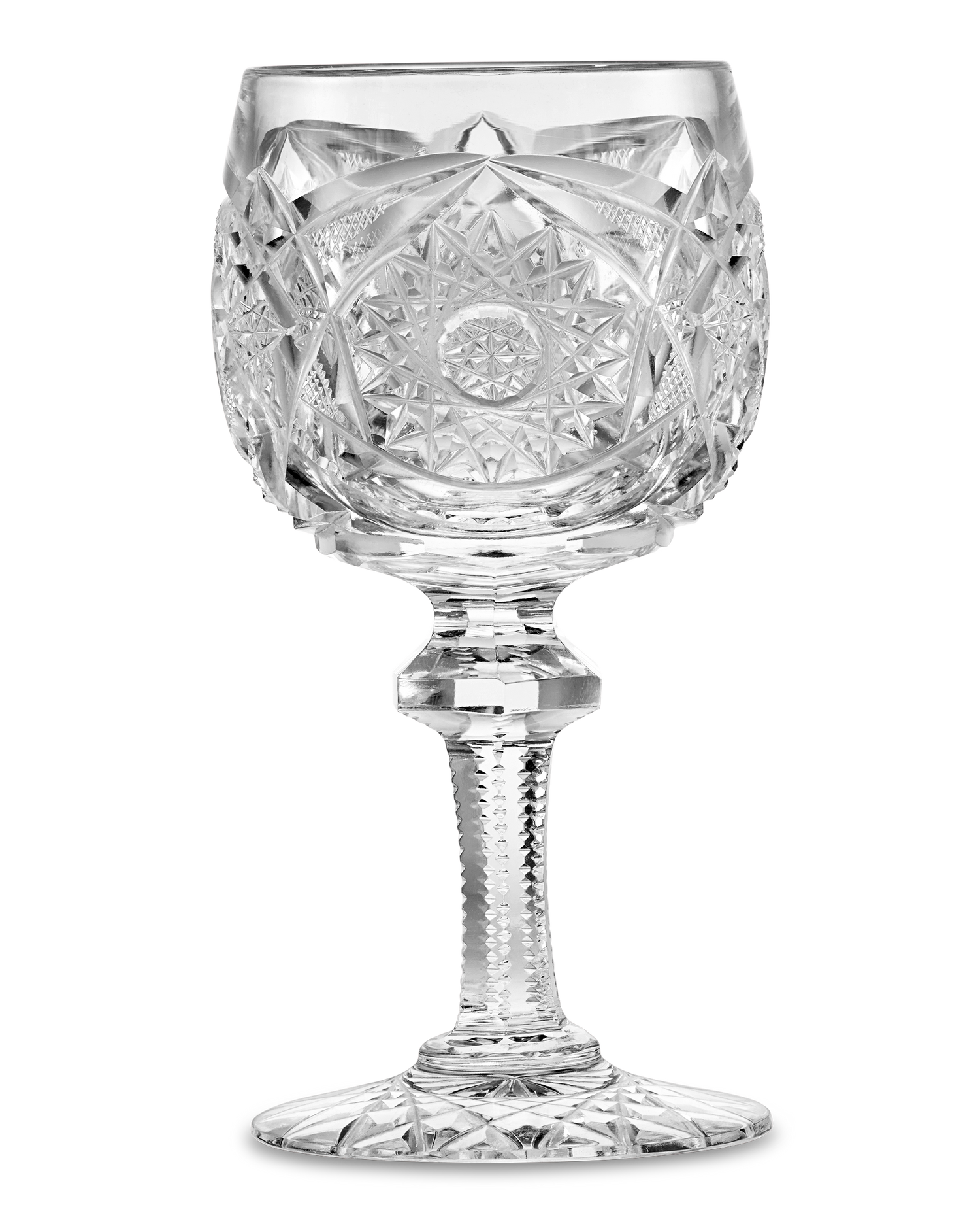 American Brilliant Cut Glass Goblet