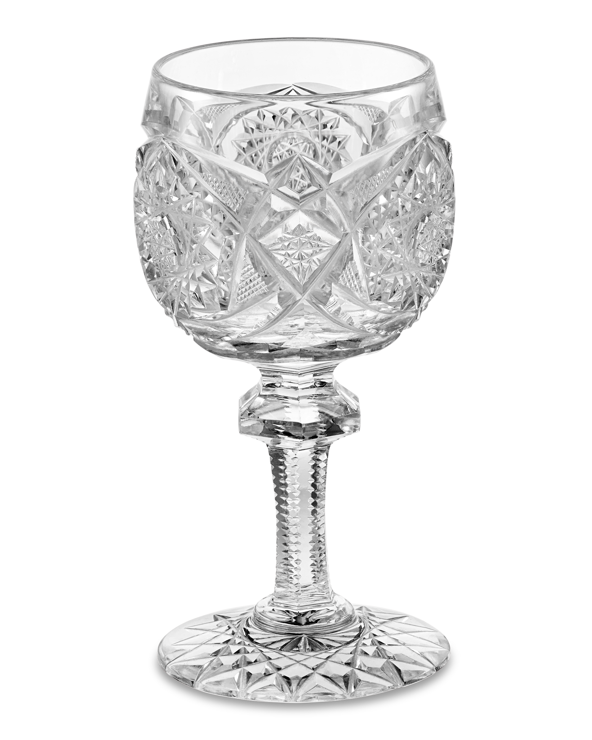 American Brilliant Cut Glass Goblet