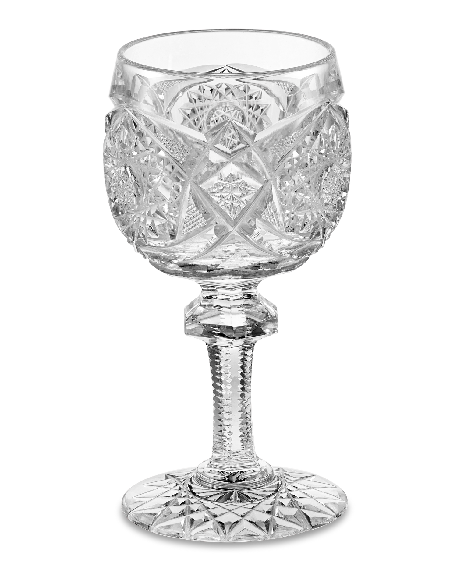 American Brilliant Cut Glass Goblet