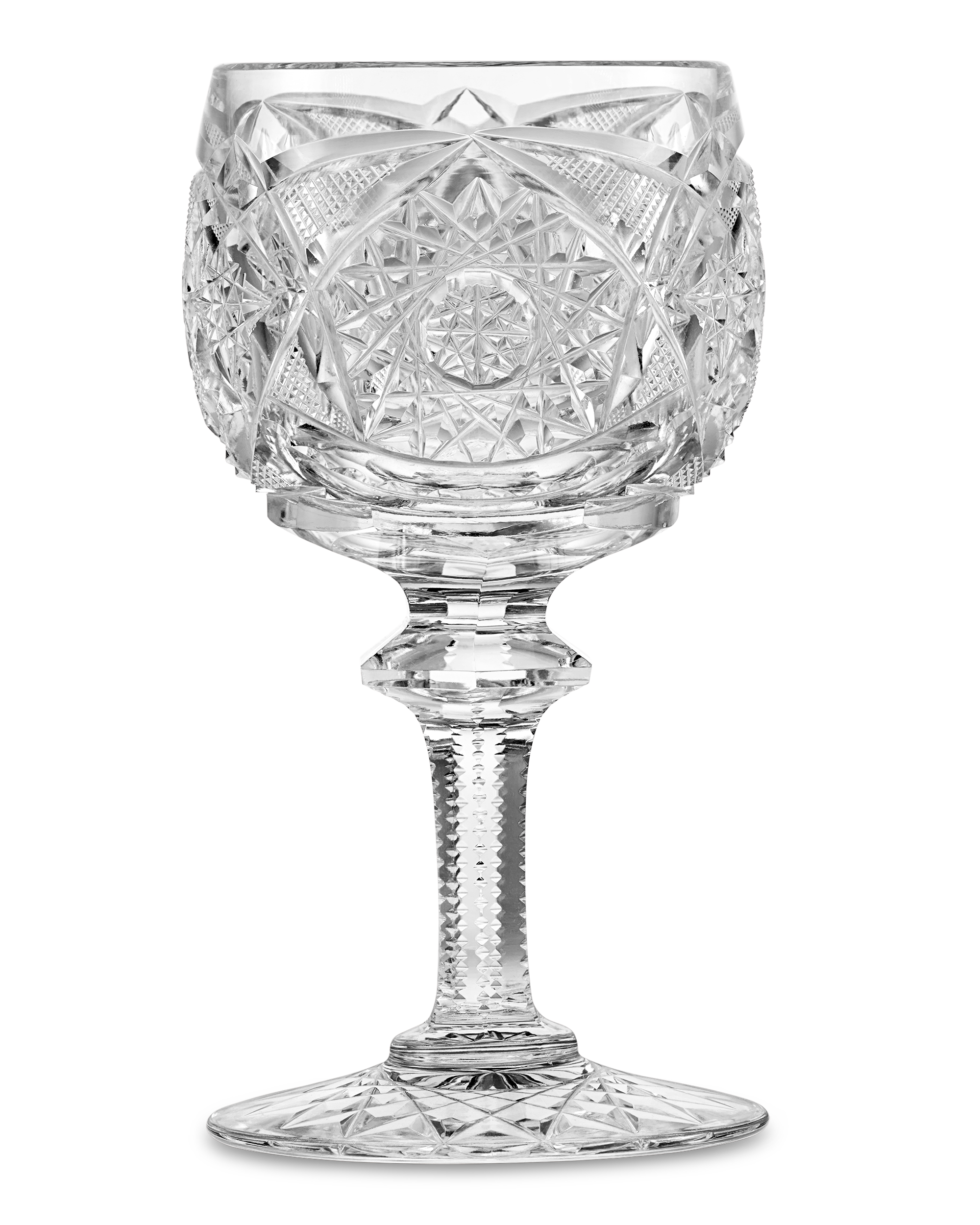 American Brilliant Cut Glass Goblet (5)