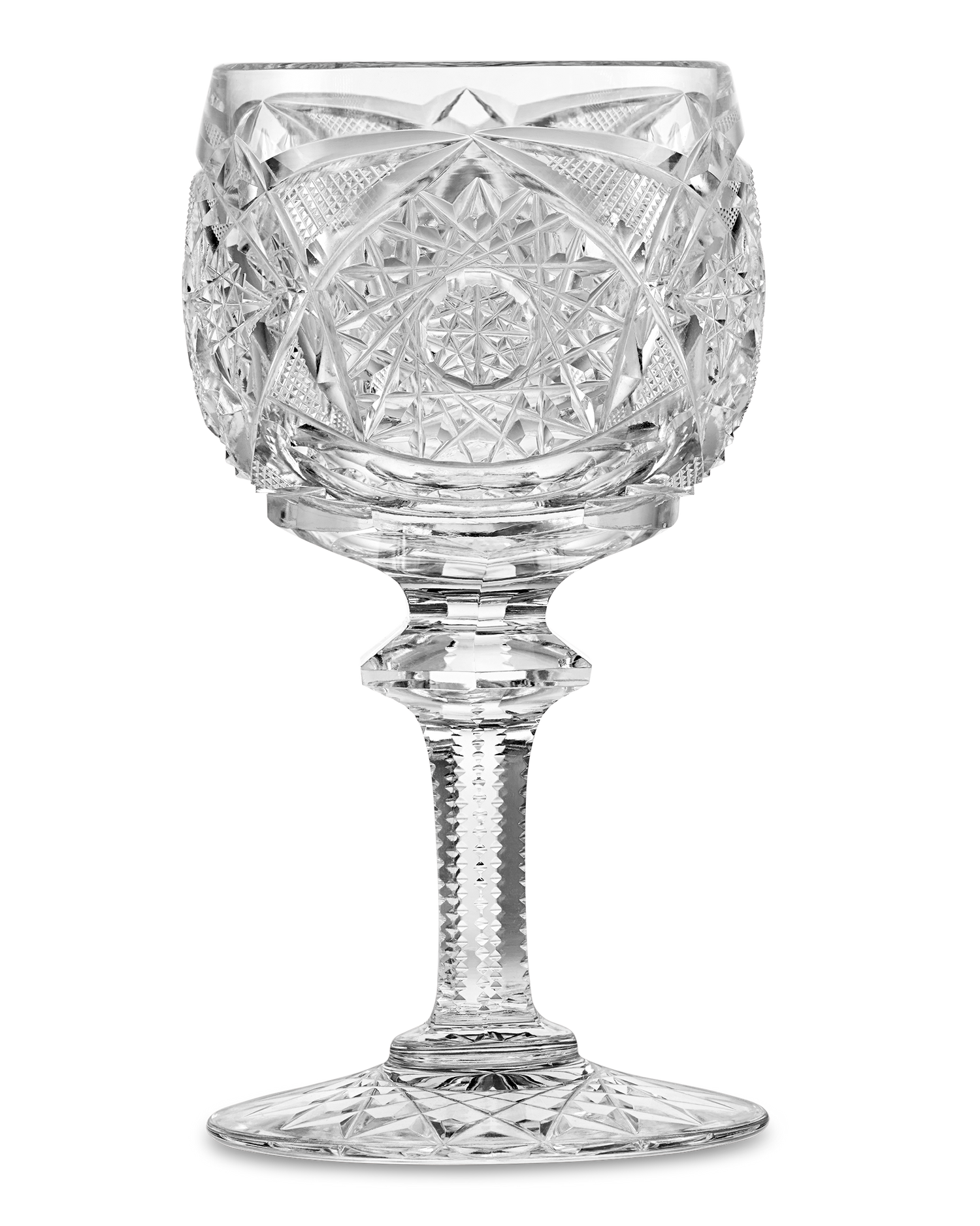 American Brilliant Cut Glass Goblet (5)