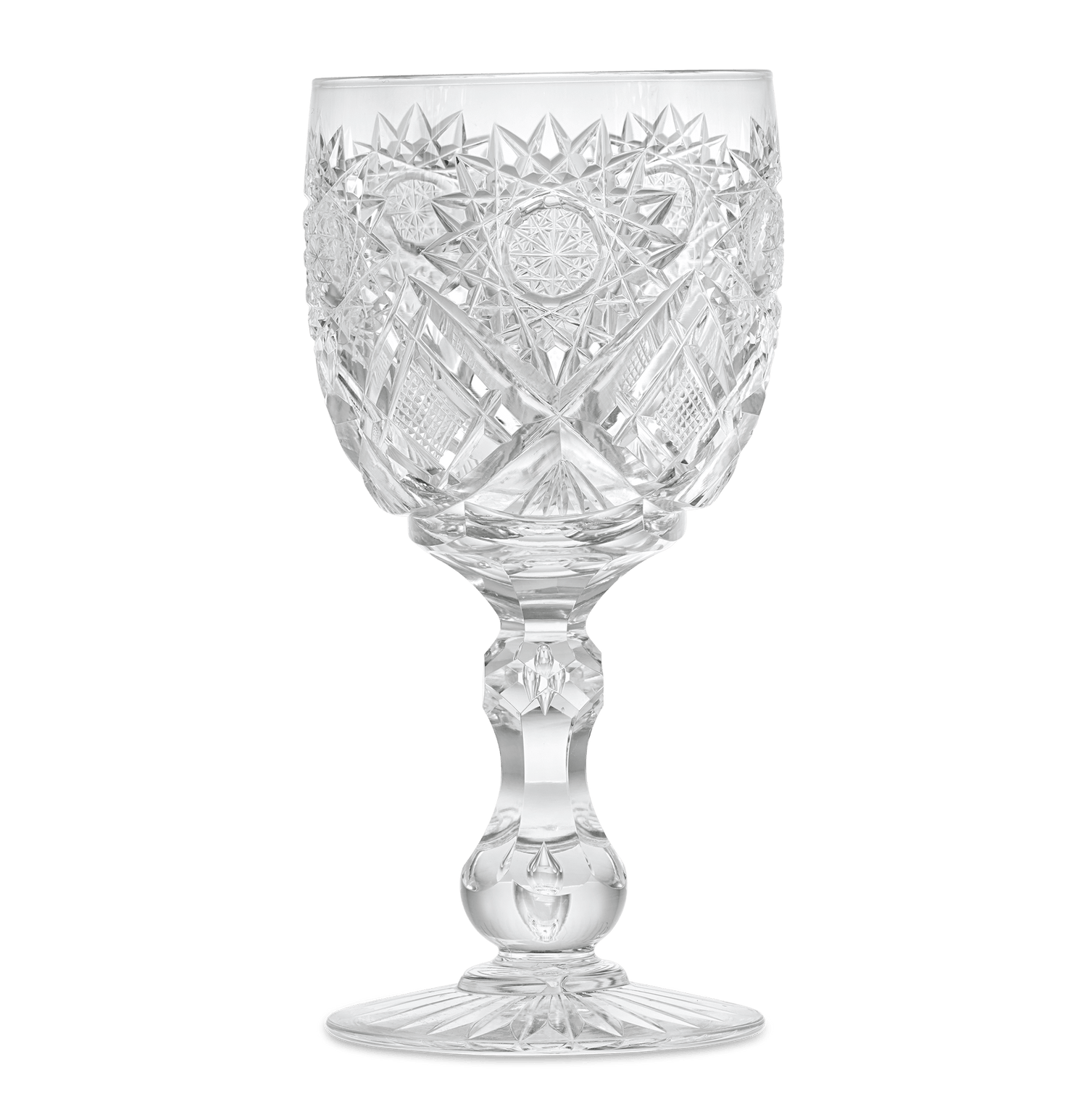 Middlesex Pattern American Cut Glass Goblet