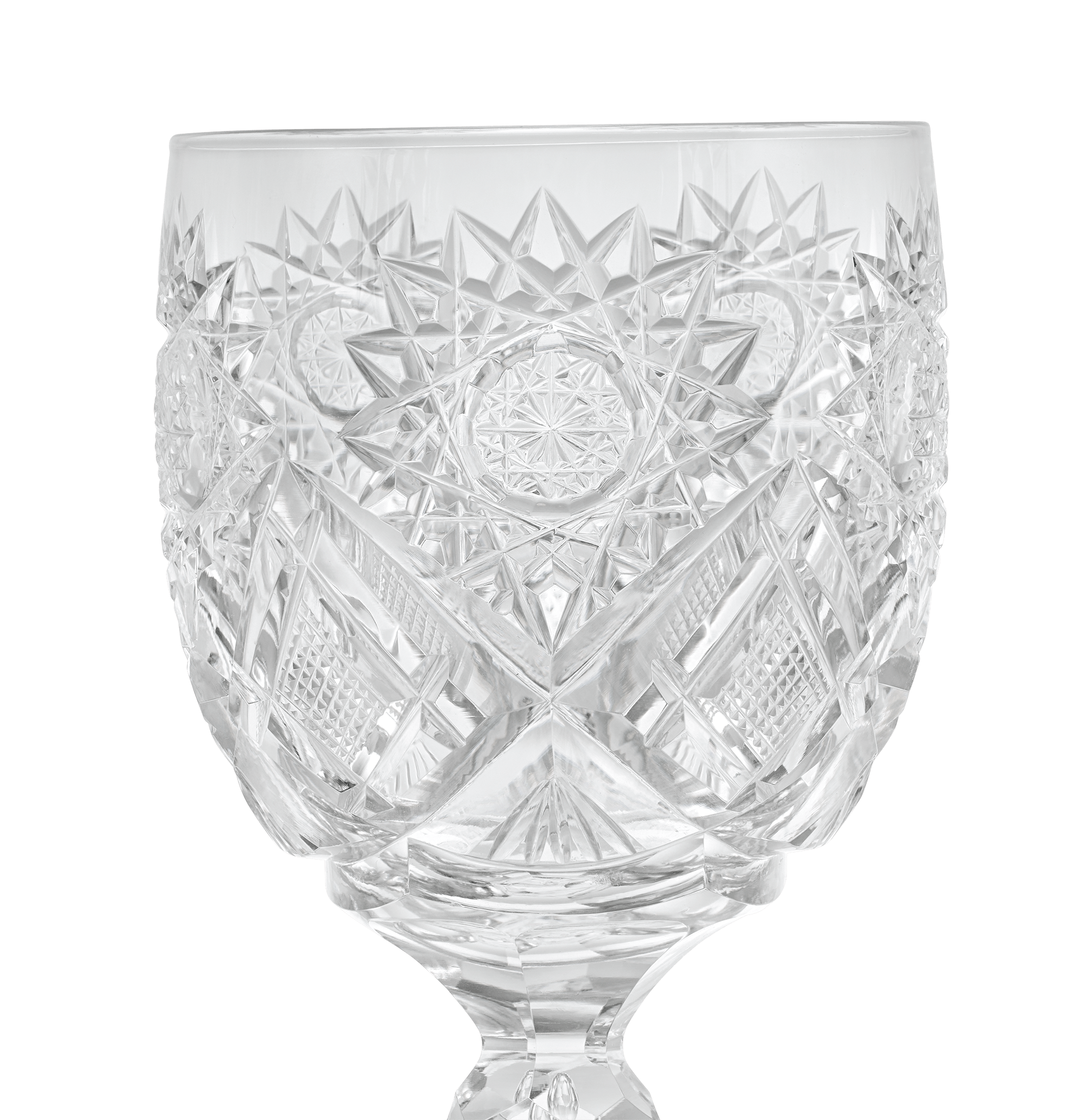 Middlesex Pattern Cut Glass Goblet