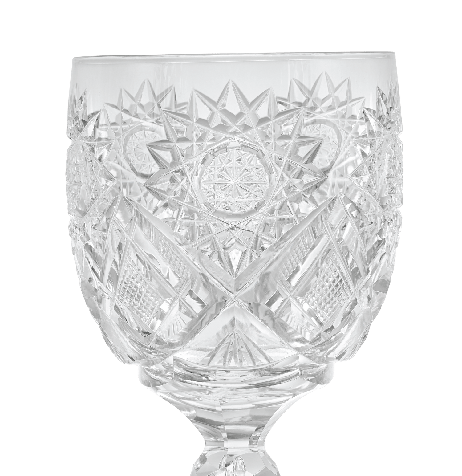 Middlesex Pattern Cut Glass Goblet