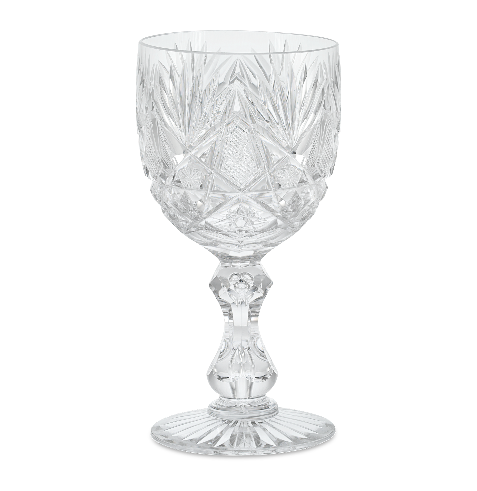 American Brilliant Cut Glass Goblet