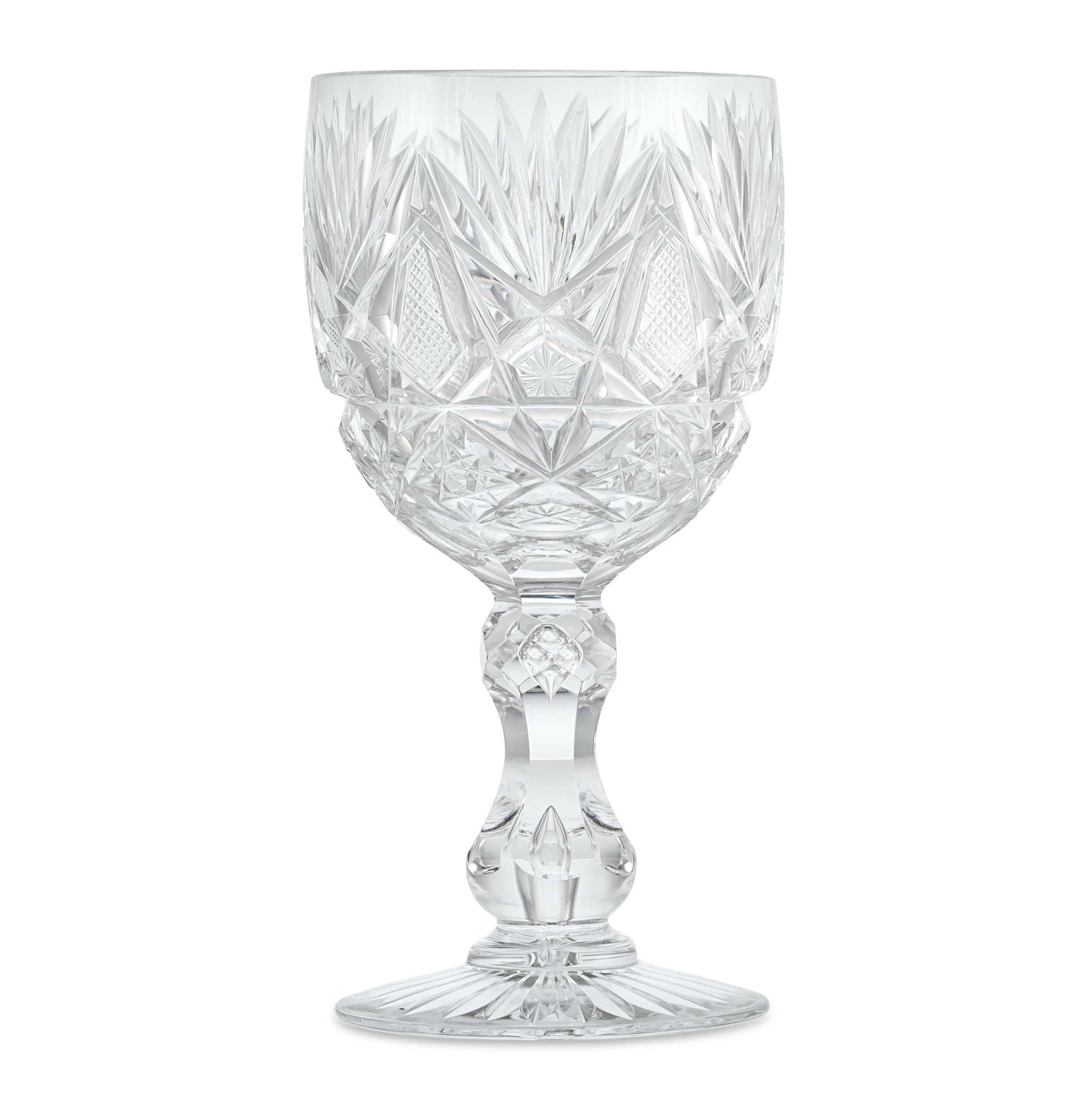 American Brilliant Cut Glass Goblet