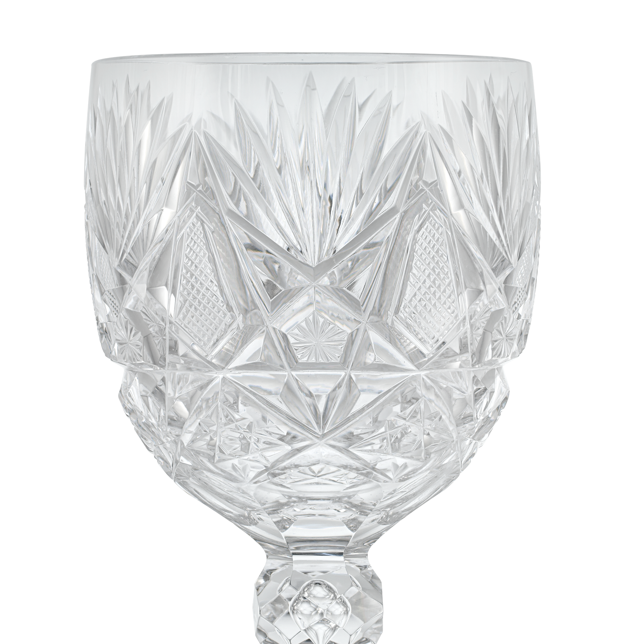 American Brilliant Cut Glass Goblet