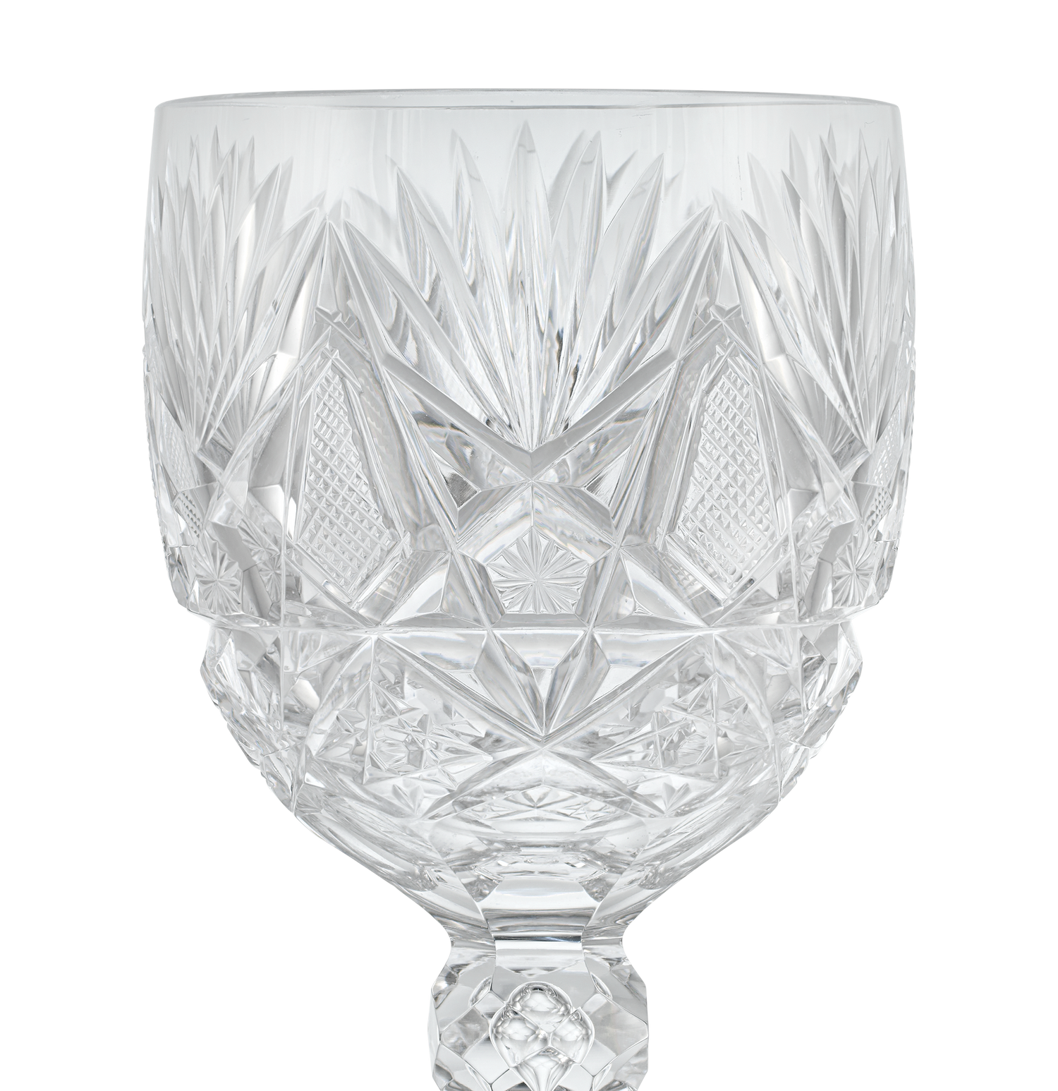 American Brilliant Cut Glass Goblet