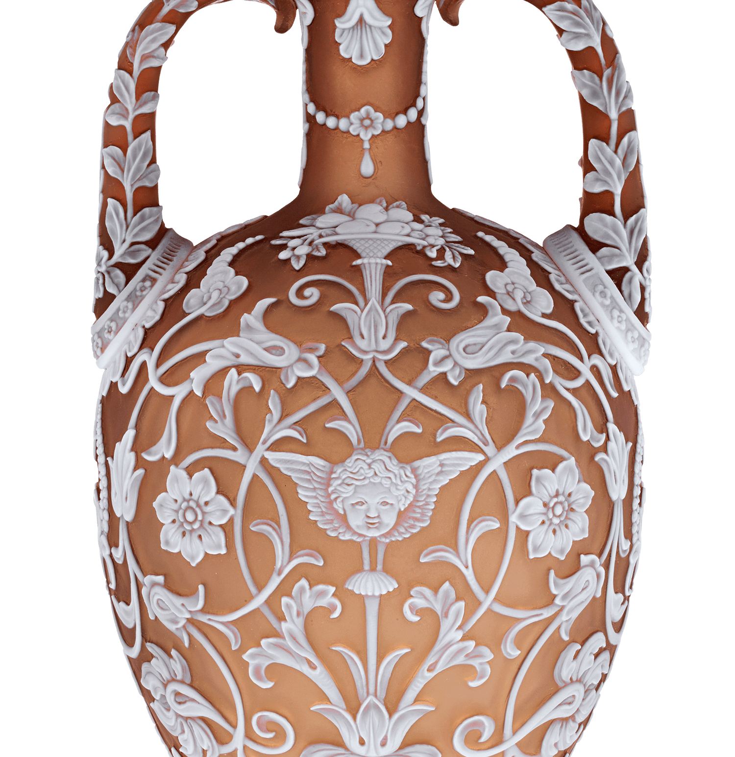 Thomas Webb & Son Two-Handled Cameo Amphora Vase by Thomas Woodall