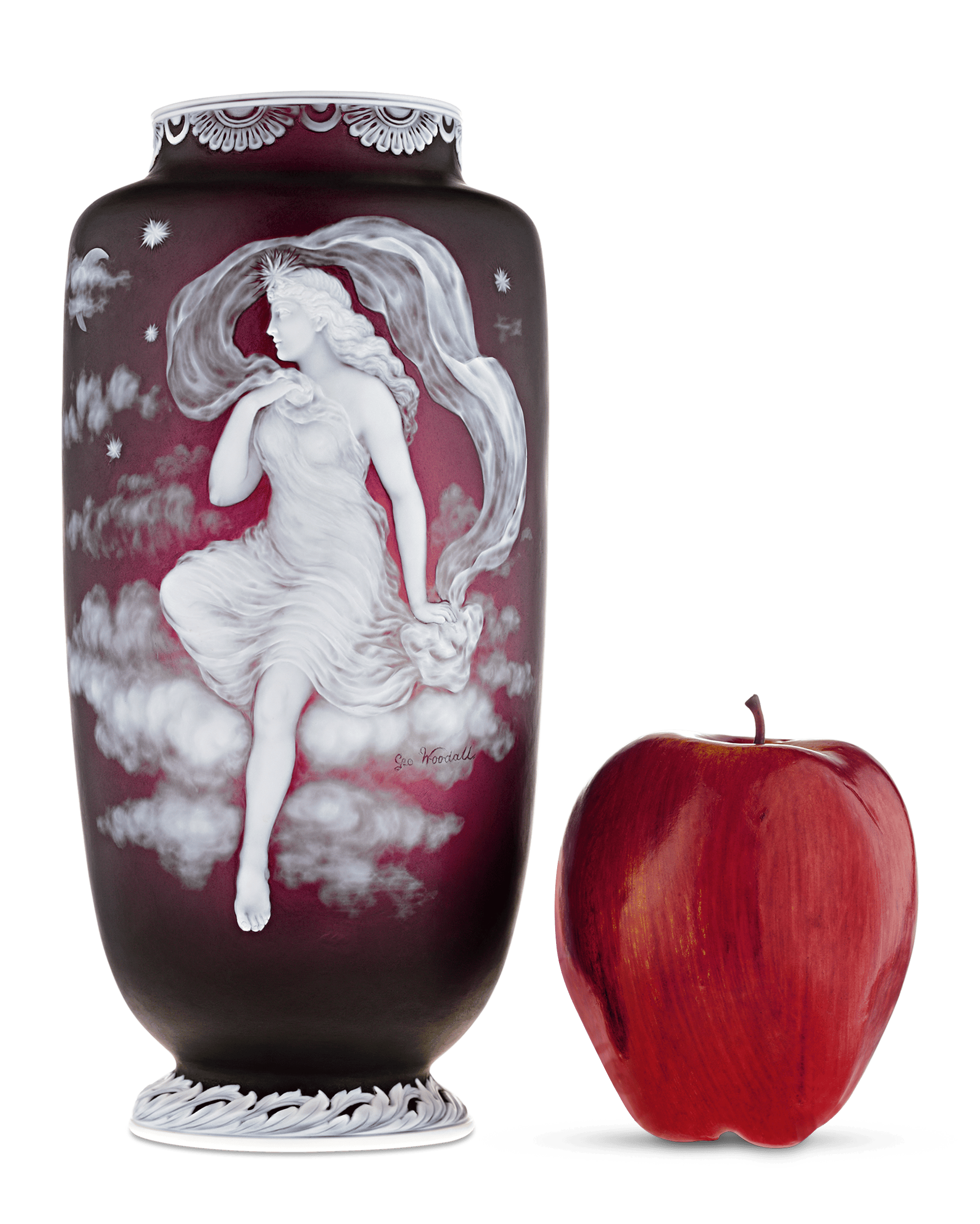 Thomas Webb & Sons Cameo Luna Vase by George Woodall