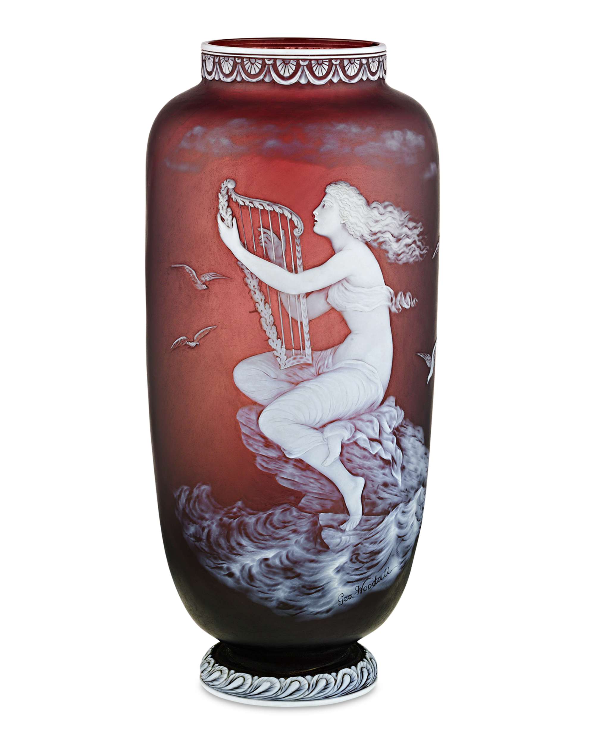 Thomas Webb & Sons Syrena Cameo Vase by George Woodall