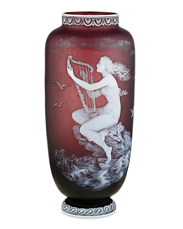 Thomas Webb & Sons Syrena Cameo Vase by George Woodall