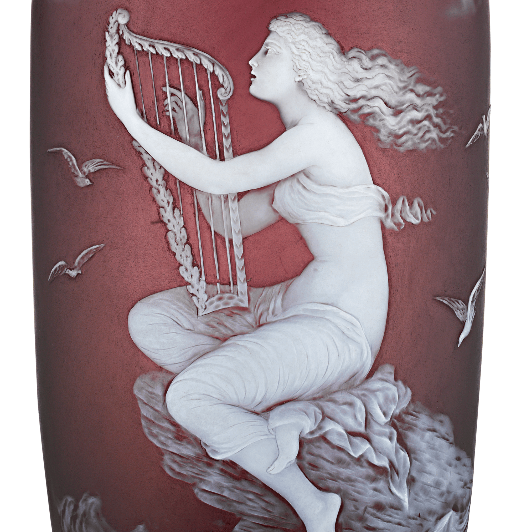 Thomas Webb & Sons Syrena Cameo Vase by George Woodall