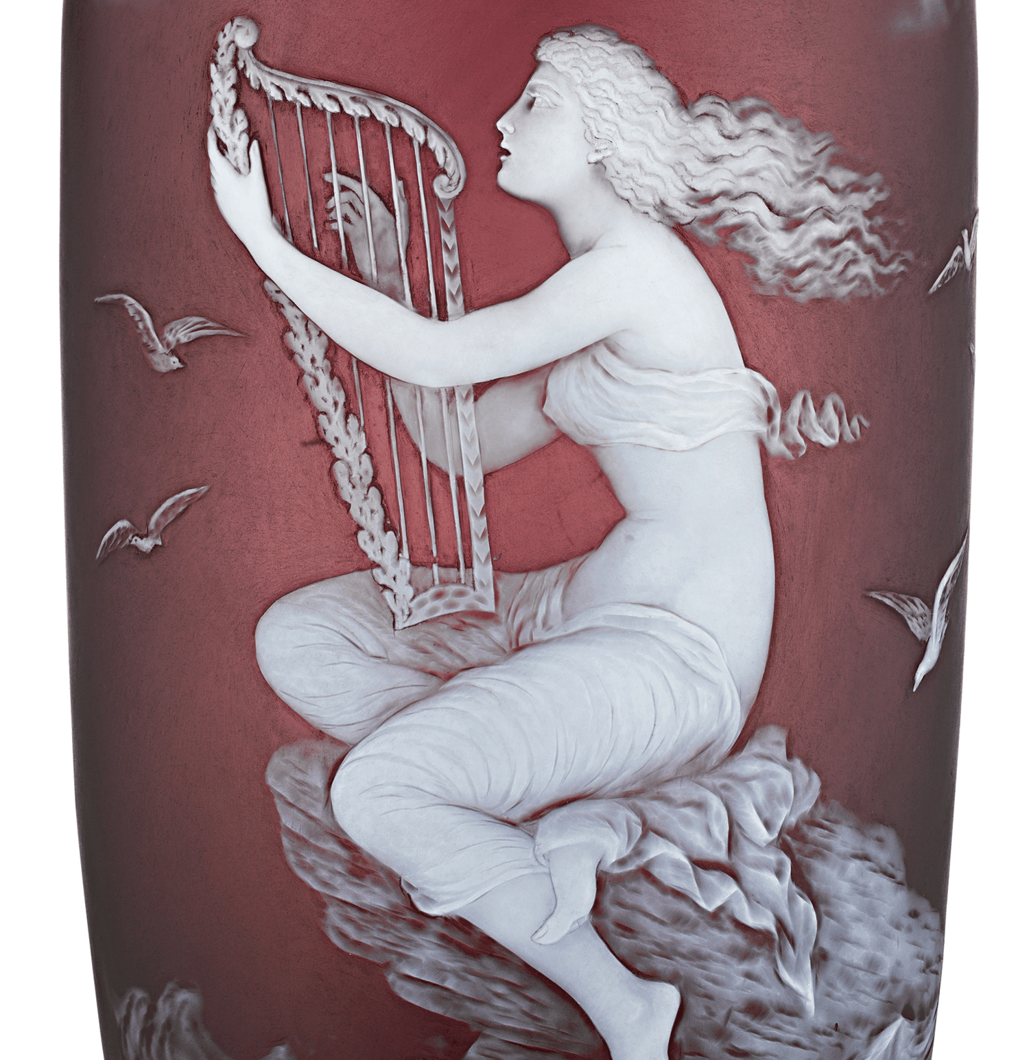 Thomas Webb & Sons Syrena Cameo Vase by George Woodall