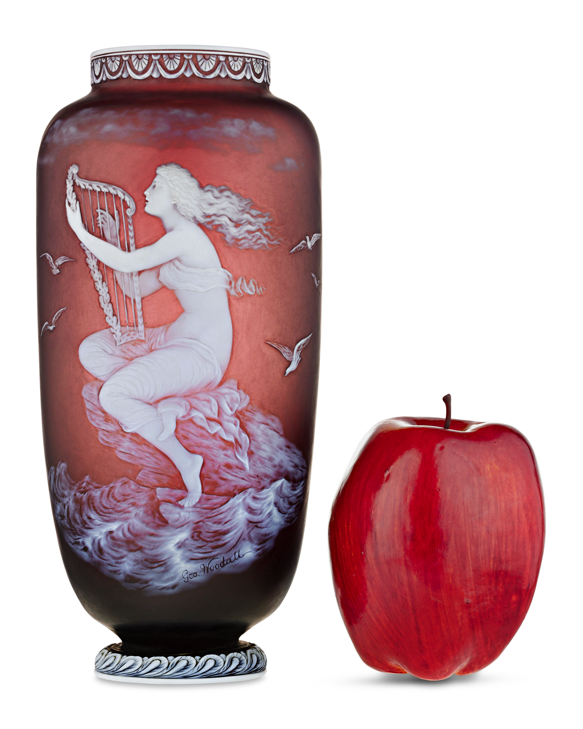 Thomas Webb & Sons Syrena Cameo Vase by George Woodall