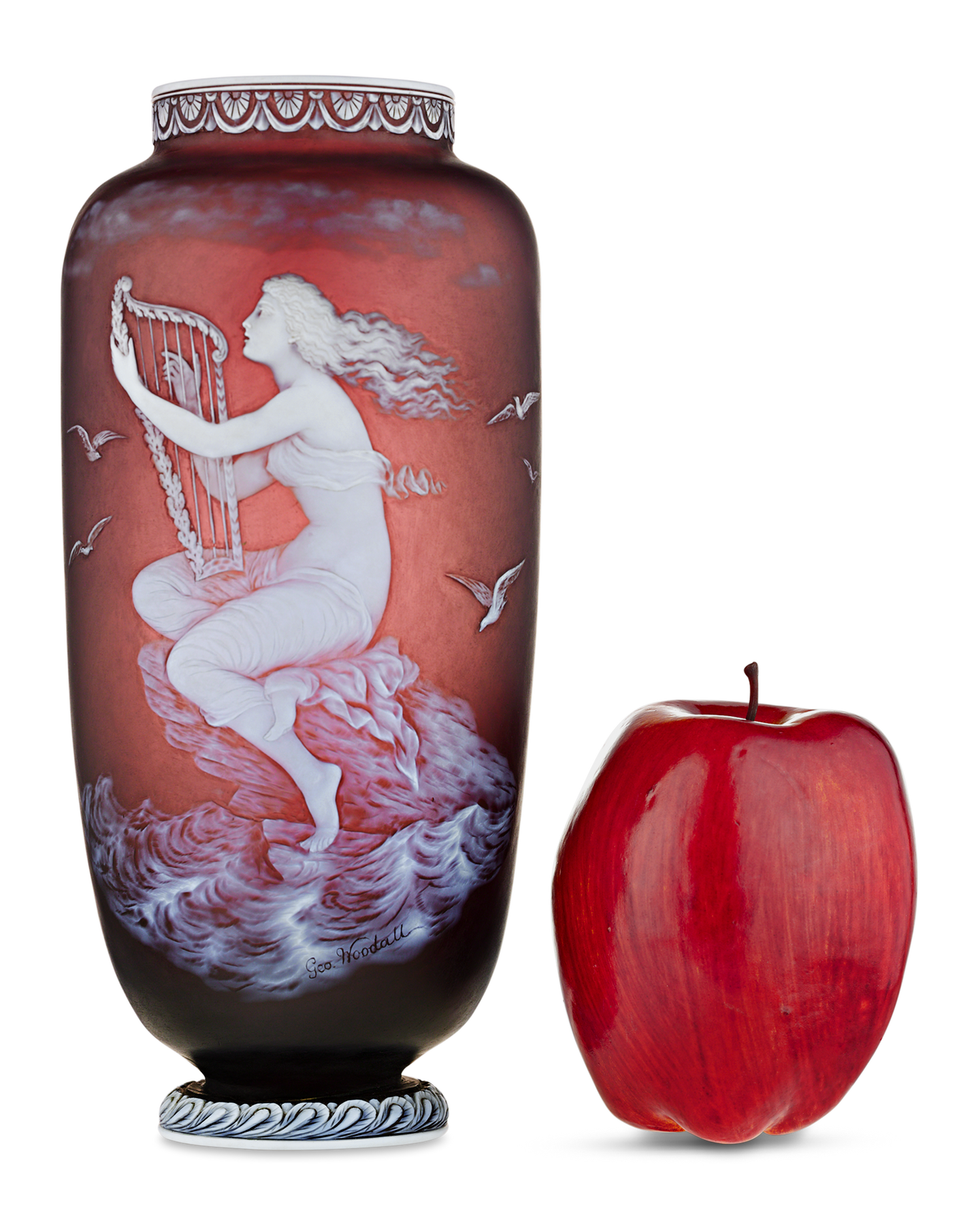 Thomas Webb & Sons Syrena Cameo Vase by George Woodall