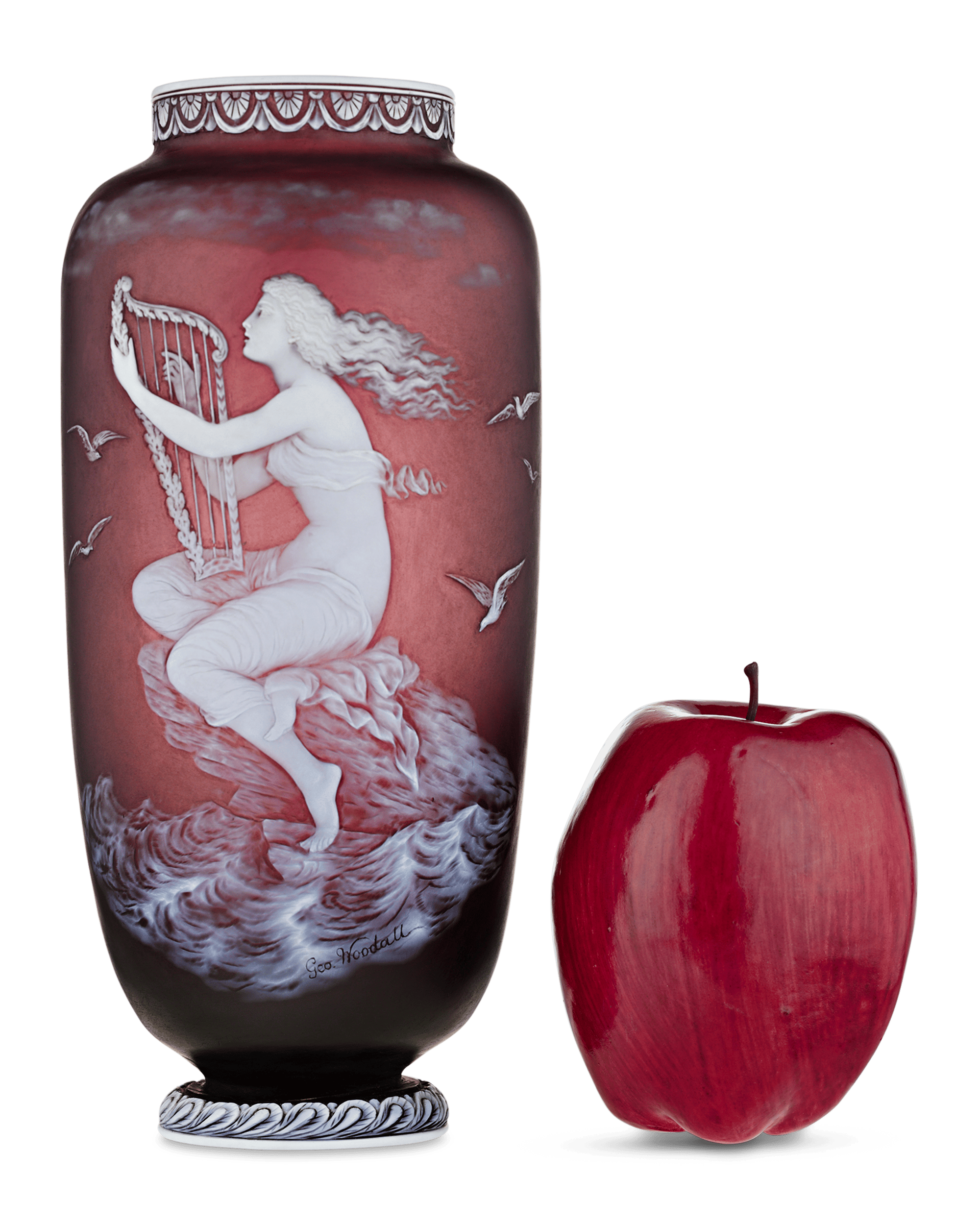 Thomas Webb & Sons Syrena Cameo Vase by George Woodall