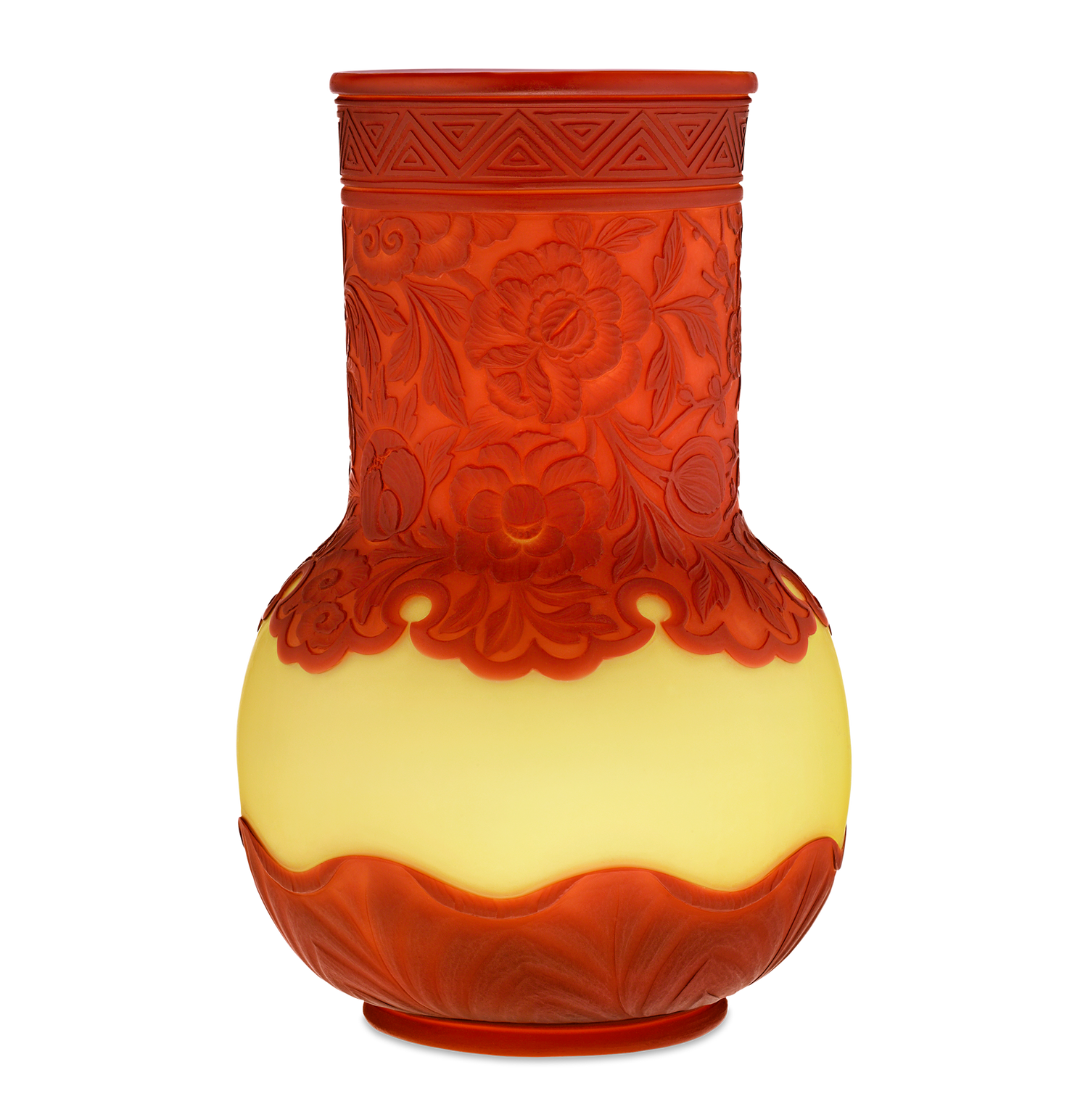 Thomas Webb & Sons Tri-Layer Cameo Vase