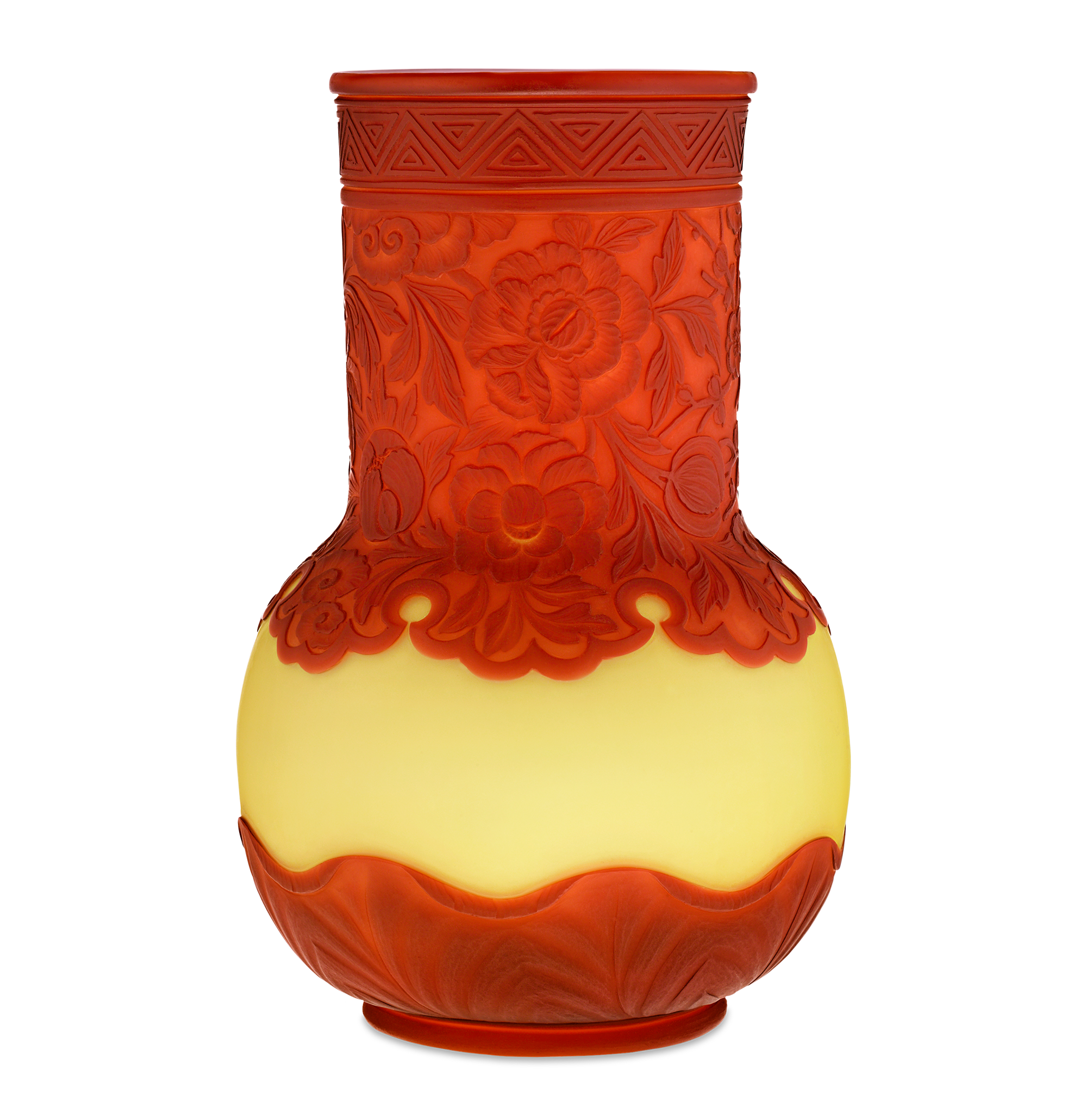 Thomas Webb & Sons Tri-Layer Cameo Vase