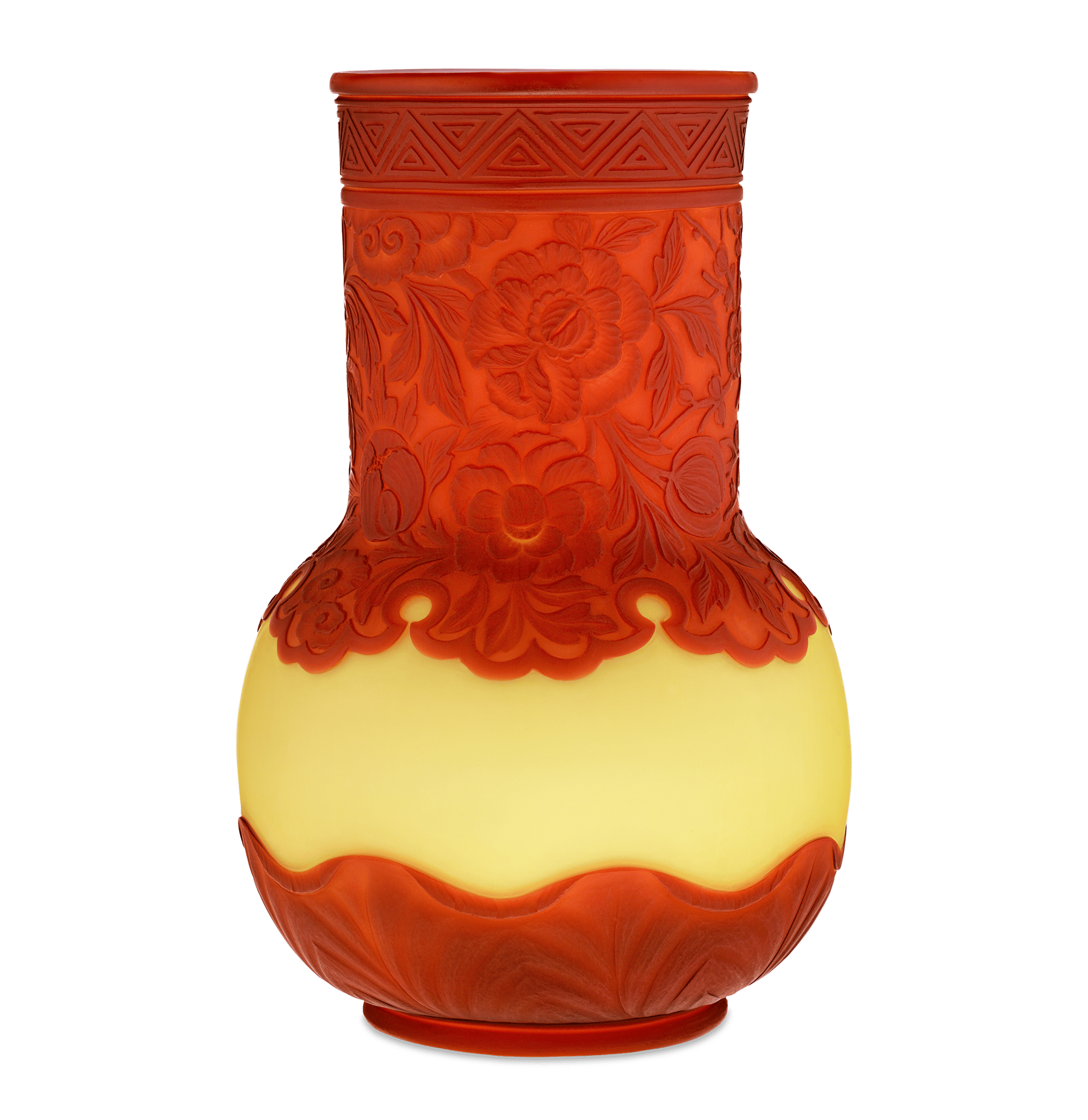 Thomas Webb & Sons Tri-Layer Cameo Vase